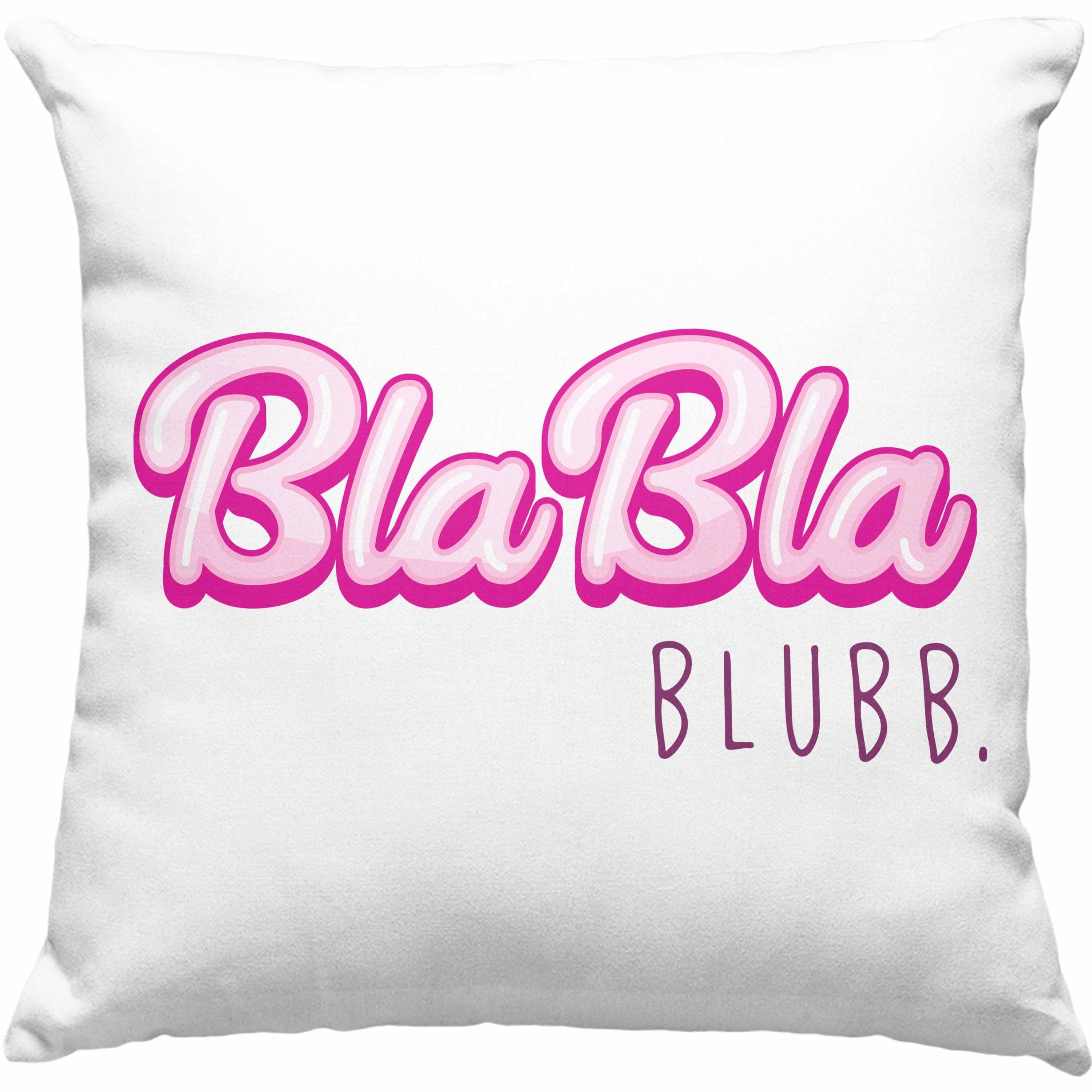 Trendation Dekokissen Trendation Bla Bla Blubb Kissen Lustig Spruch