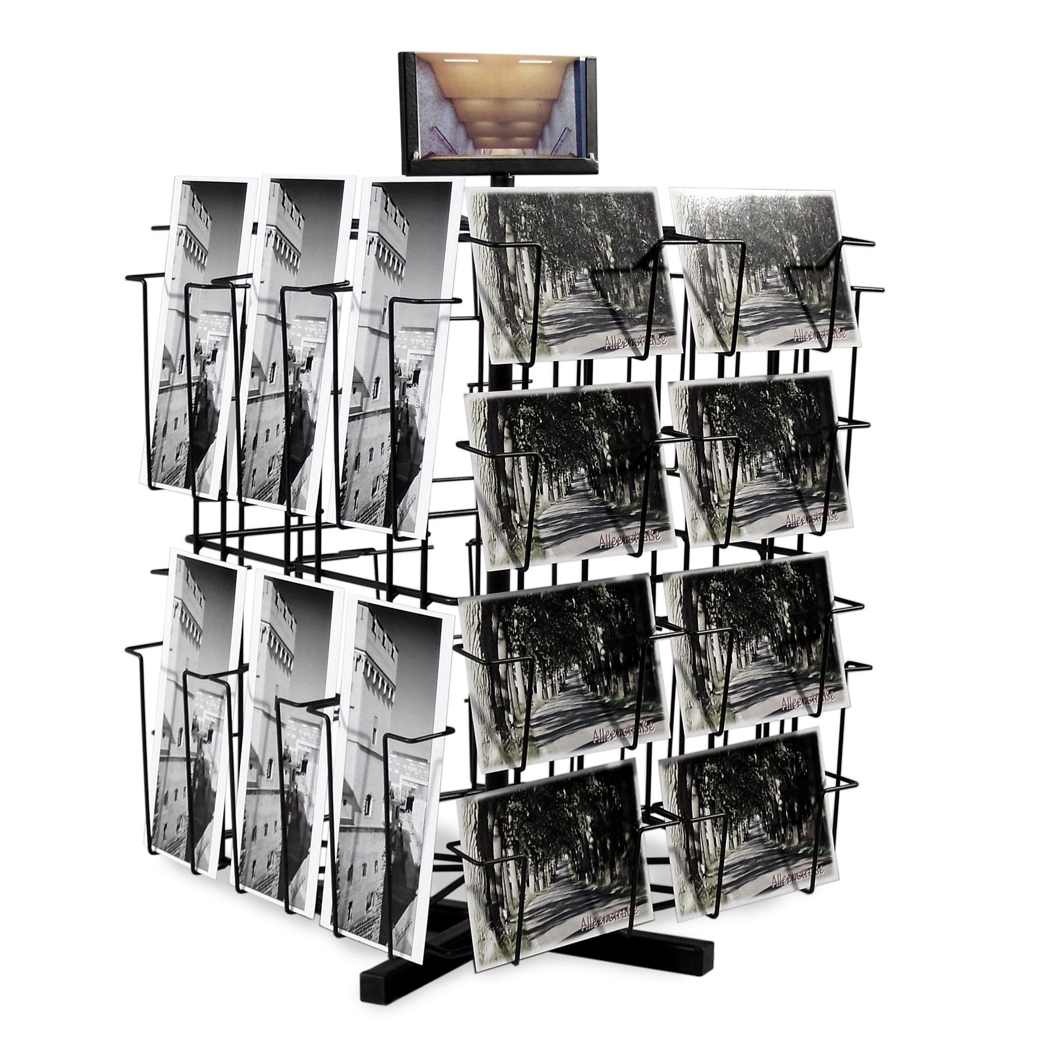 GERSO Tischkartenhalter Thekenständer für Postkarten mit 28 Fächer