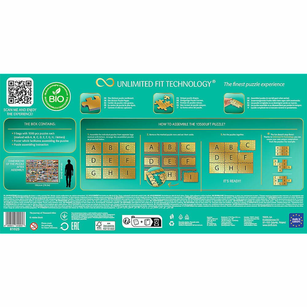 Trefl Puzzle UFT Reise von tausend Meilen, 13500 Puzzleteile