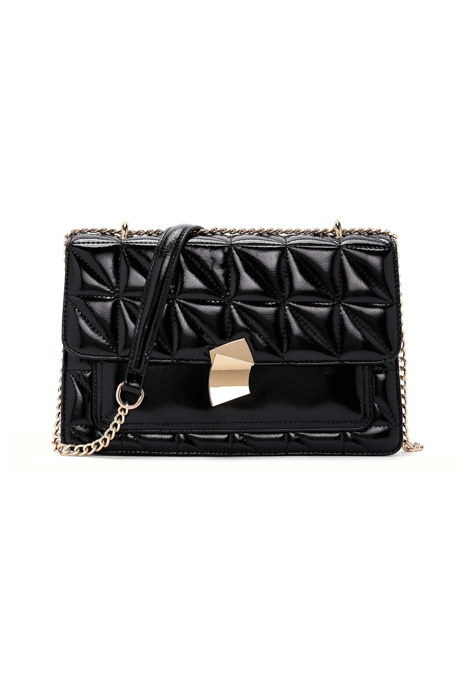 Derimod Umhängetasche Gesteppten Handtasche aus Kunstleder, Kunstleder, Schulterriemen, Mittel