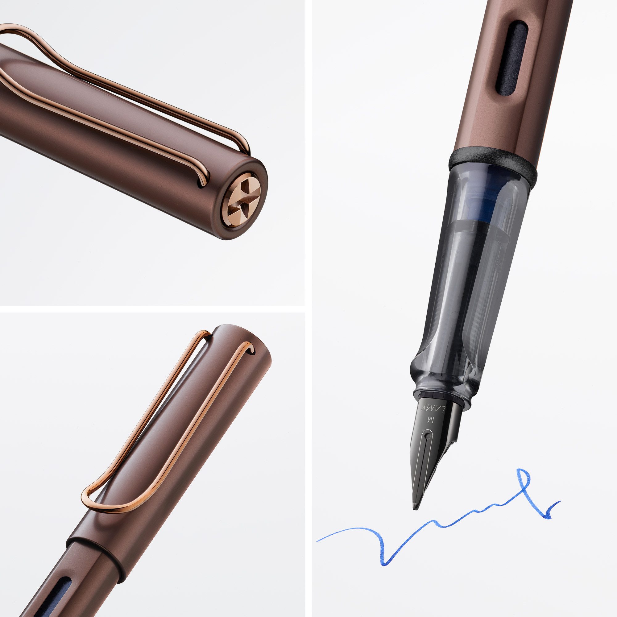 LAMY Füller LAMY Lx Füller marron Alu Gehäuse Strichbreite M Tintenpatrone T 10 bl
