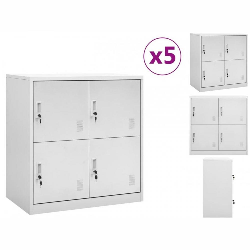 Aktenschrank Stahl vidaXL Schließfachschränke Hellgrau Stk 90x45x92,5 5 cm