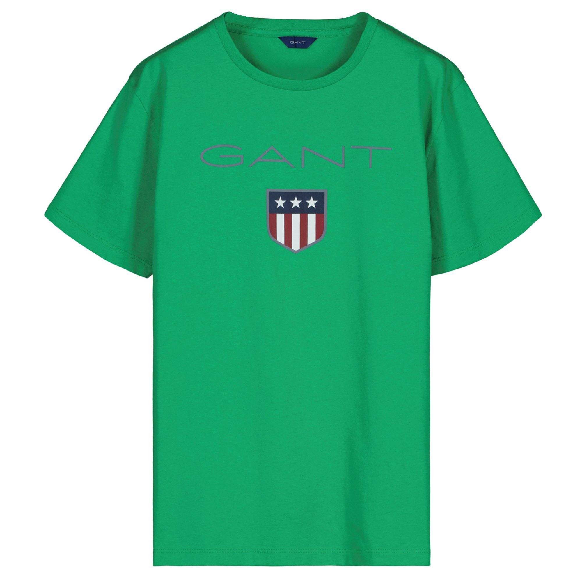 Gant T-Shirt Jungen - T-Shirt (Mid Green) Kurzarm Teen Grün SHIELD Logo, Boys