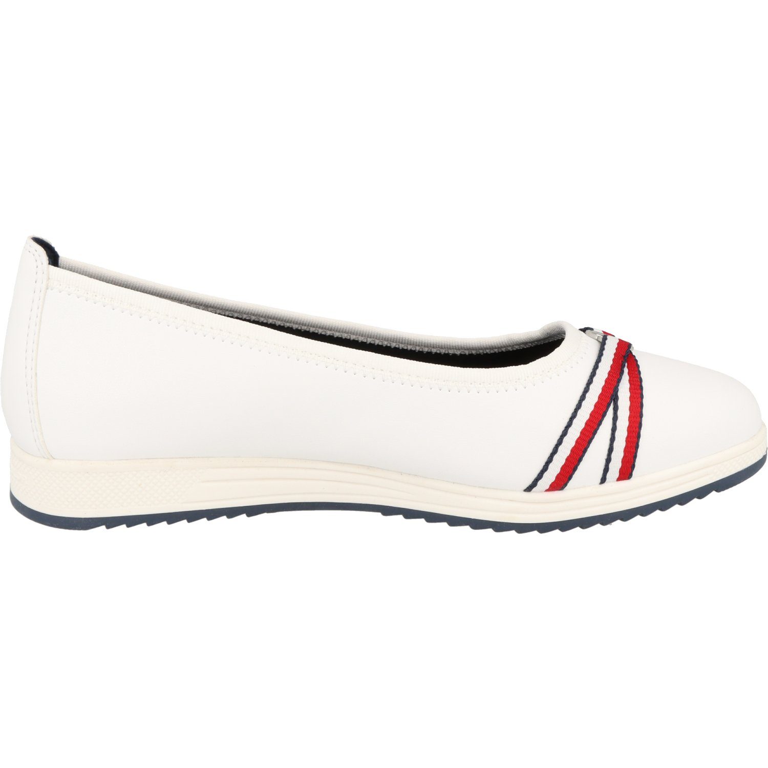 Damen Schuhe 5398601 Ballerina TOM Ballerina White sportliche Slipper TAILOR Komfort
