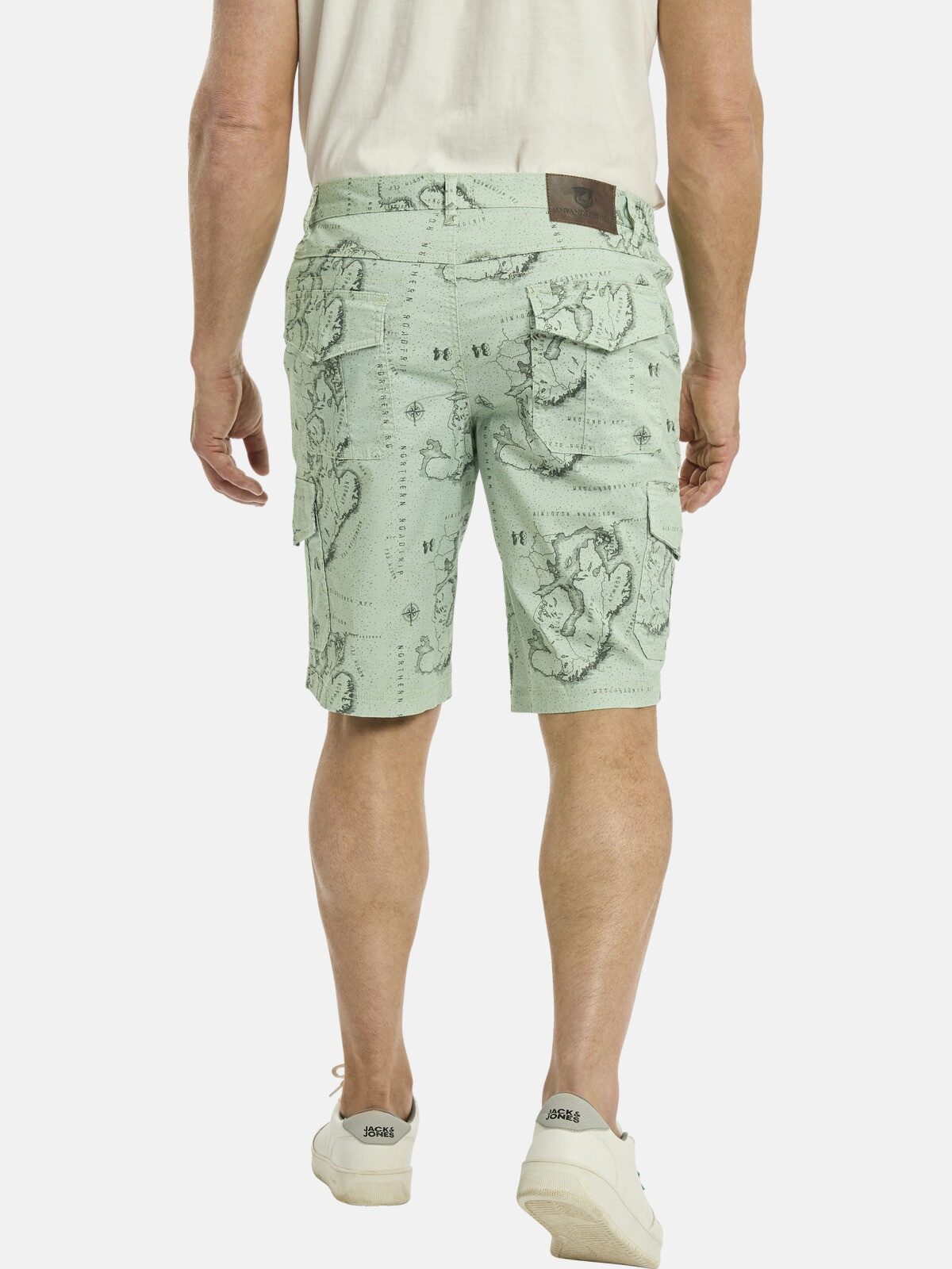 Jan Vanderstorm Cargobermudas GUBBEN mit Landkarten-Print günstig online kaufen