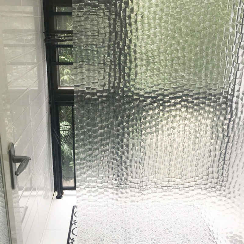 Sunicol Duschvorhang 3D, Wasserwürfel, Transparent, Wasserdicht,EVA,mit Haken, Badezimmer Breite 80 cm (1-tlg), Höhe 180/200cm
