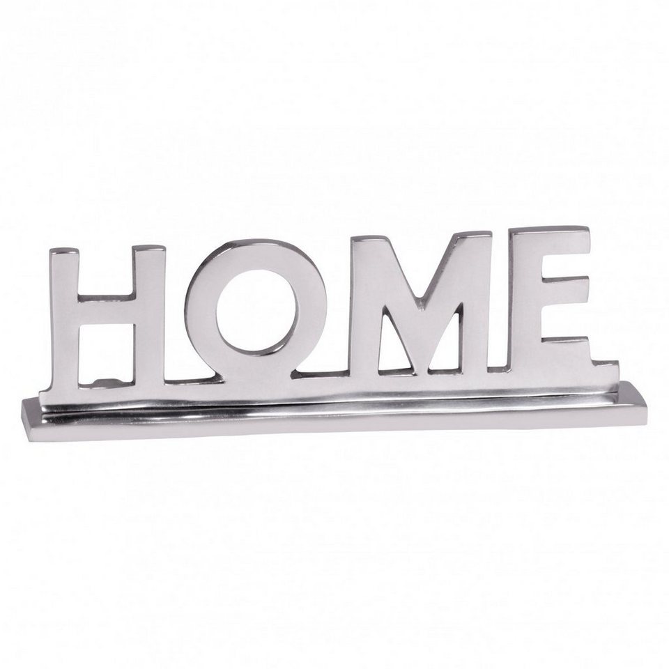 Wohnling Deko-Buchstaben WL1.930 (Home Deko Schriftzug Design Wohnzimmer  Dekoration), Wohndeko für Esstisch Silber 22 cm, Aluminium Alu