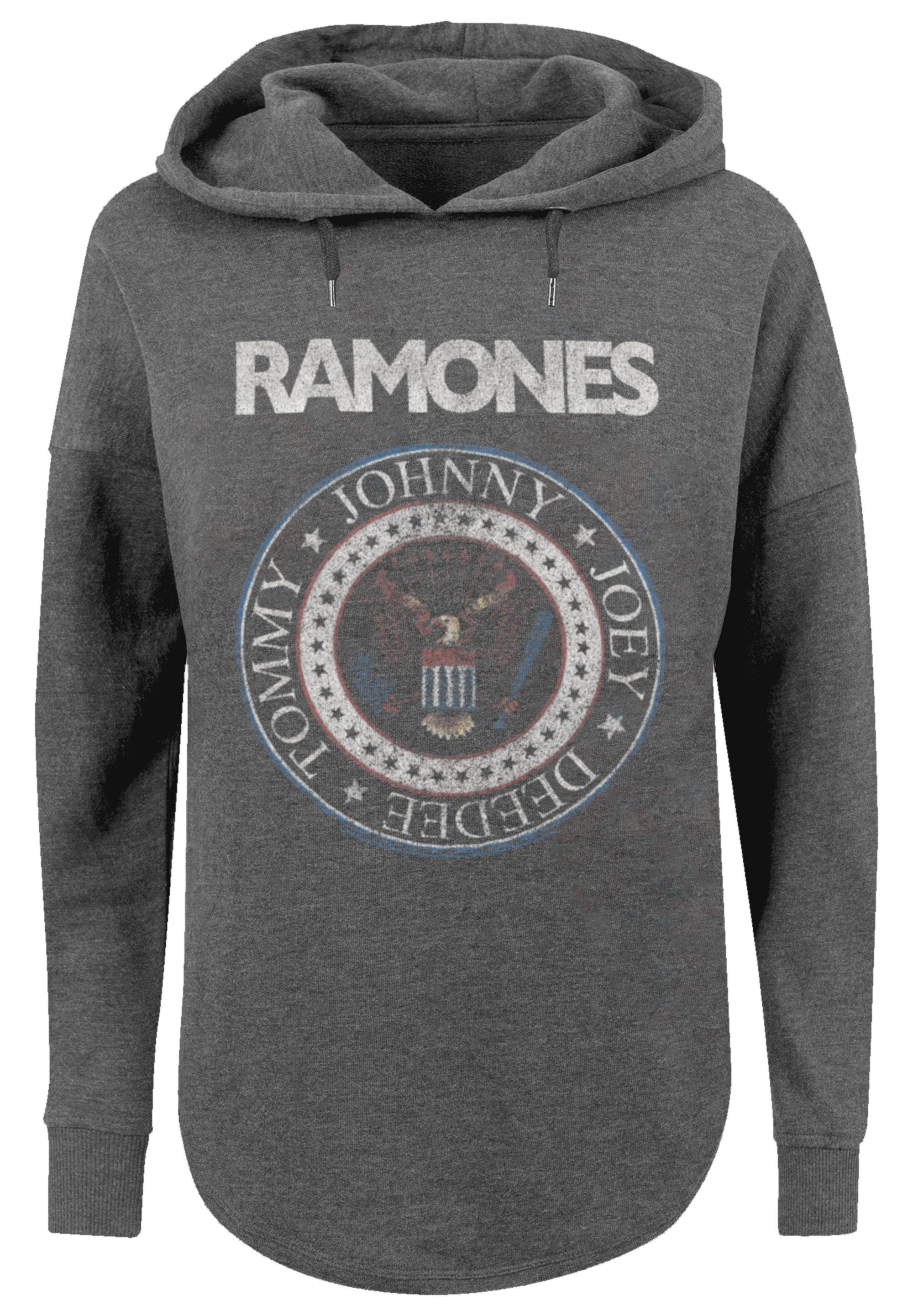 F4NT4STIC Sweatshirt Ramones Rock Musik Band Red White And Seal Premium  Qualität, Band, Rock-Musik, Gemütlicher Dammen Hoody mit sportlichem Look