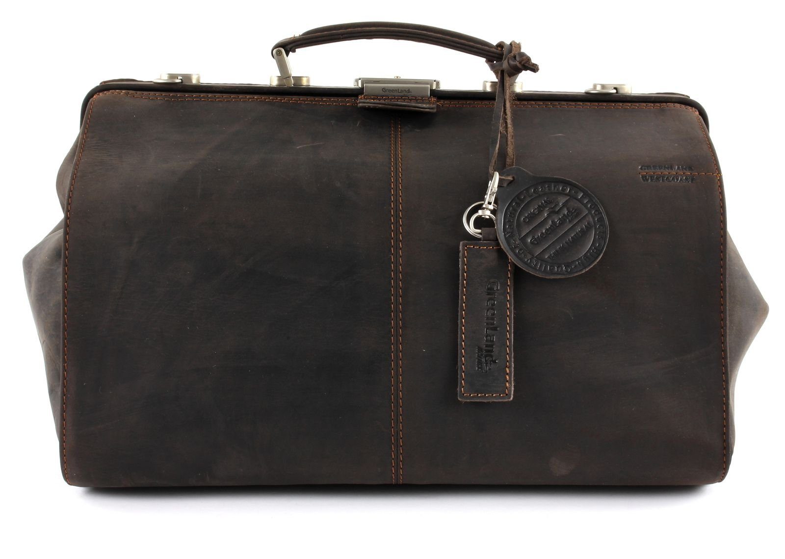 GreenLand Nature Henkeltasche Original Doc-Case, aus echtem Leder