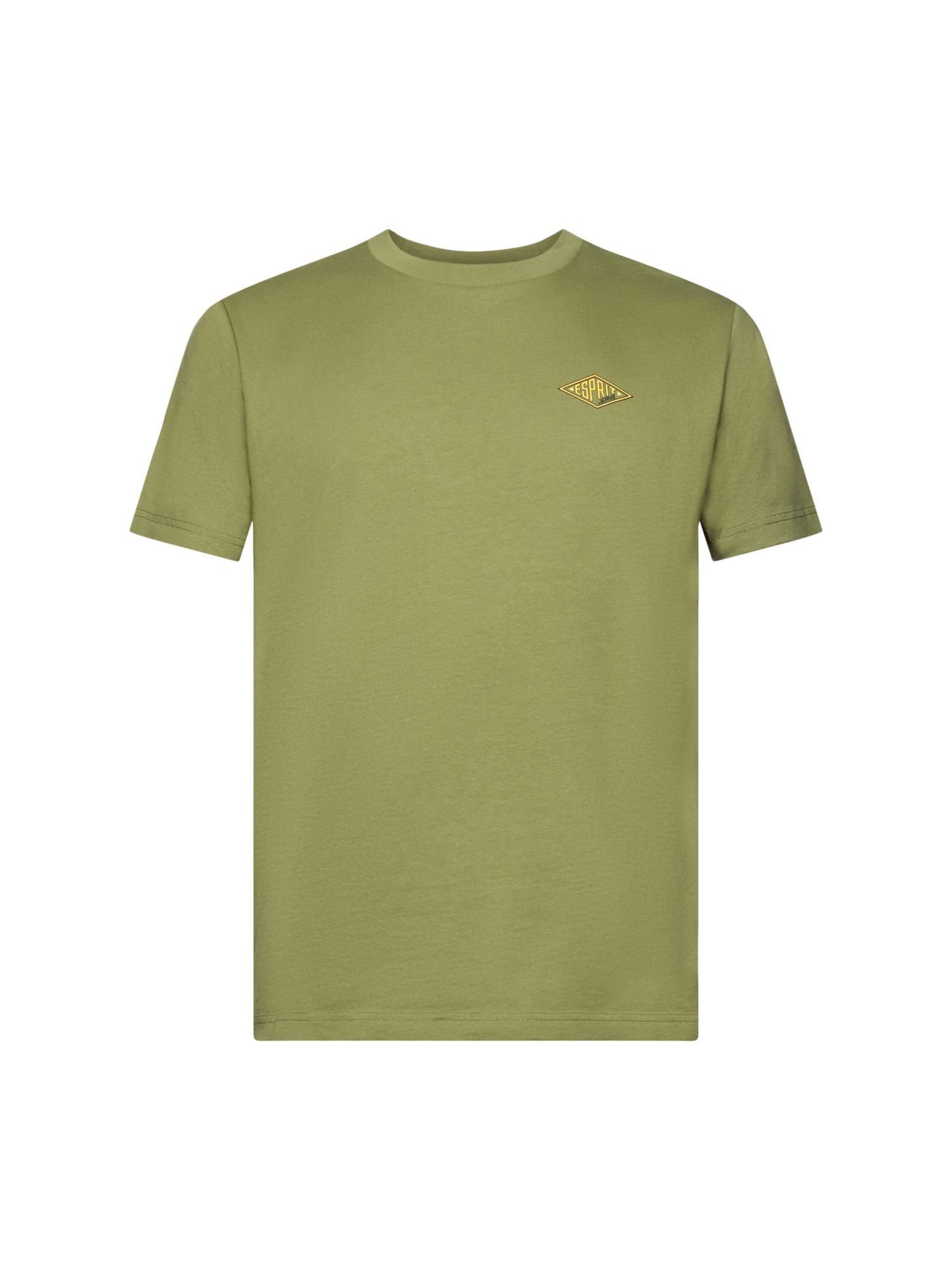 Esprit Langarmshirt Logo-T-Shirt (1-tlg) OLIVE