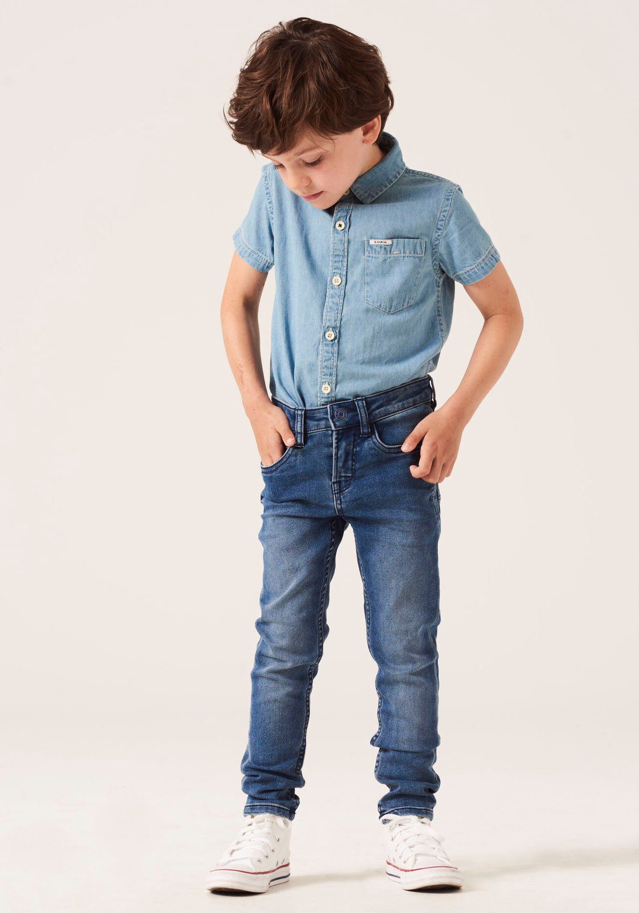 [Eröffnungsverkauf] Garcia Bequeme Jeans Bequeme XEVI, in Waschung Basicform authentischer