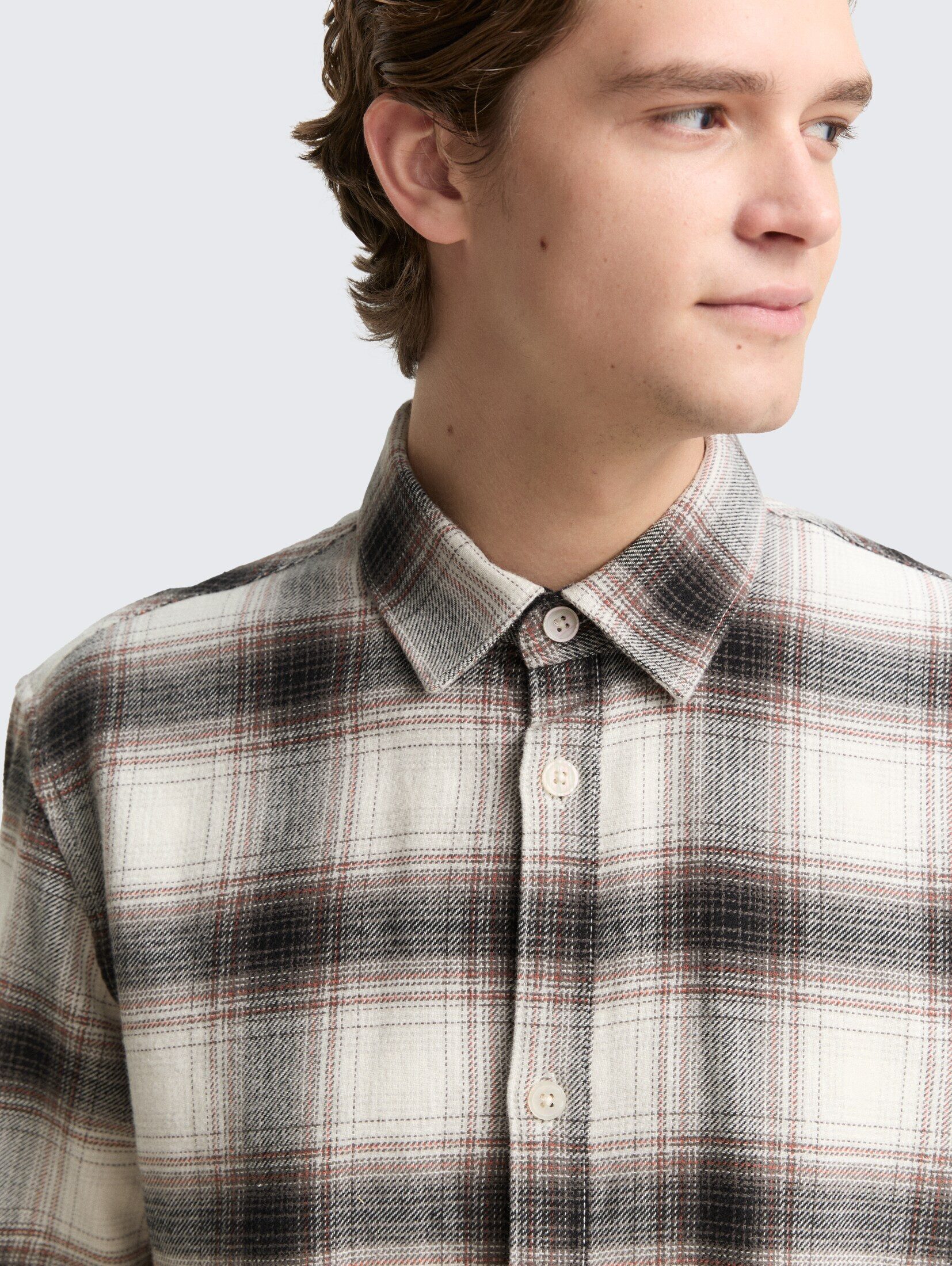 TOM TAILOR Denim Langarmhemd Blusen & Shirts Relaxed Fit Hemd mit Karomuster
