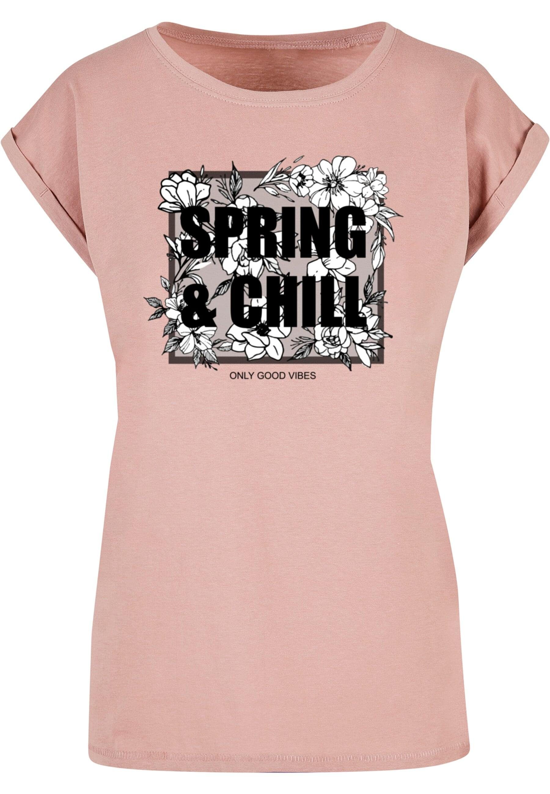 Merchcode T-Shirt Extended ) Tee (1-tlg Shoulder And Chill Damen Spring Ladies