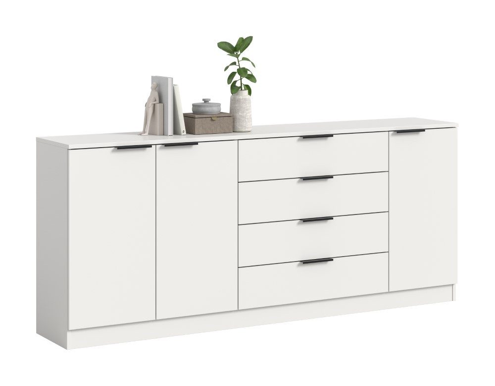 xonox.home Sideboard Kommode Kopenhagen 3, mit 4 Schubkästen, weiß, Sideboard