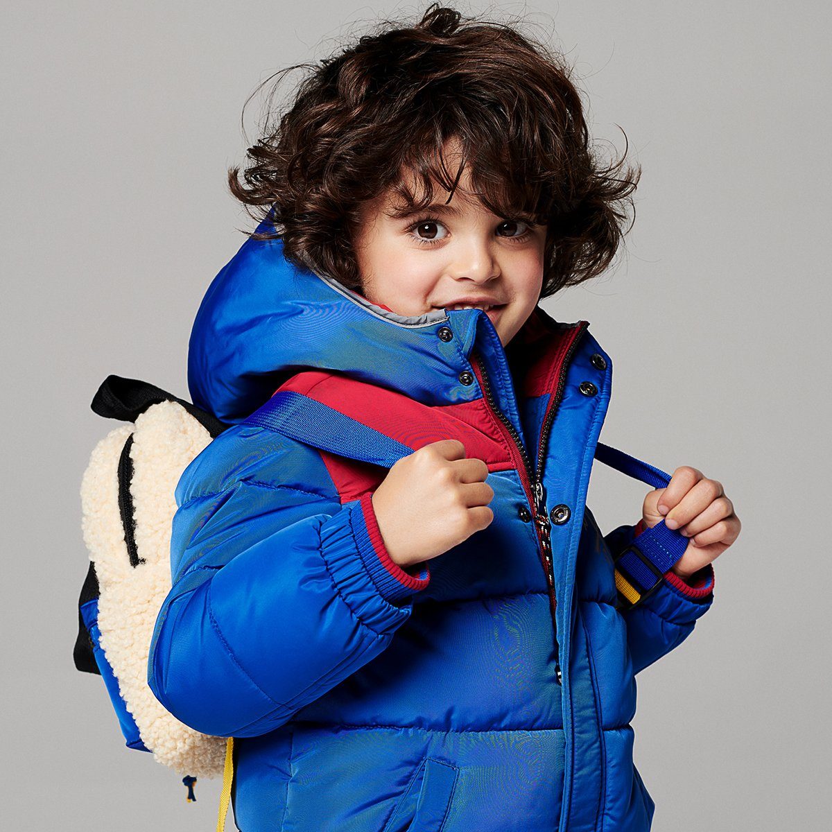 Noppies Winterjacke Winterjacke Baby Kind Winterjacke Lowry, senfgelb o. blau, mit Kapuze Reflektierende Details Wasserabweisend Winddicht