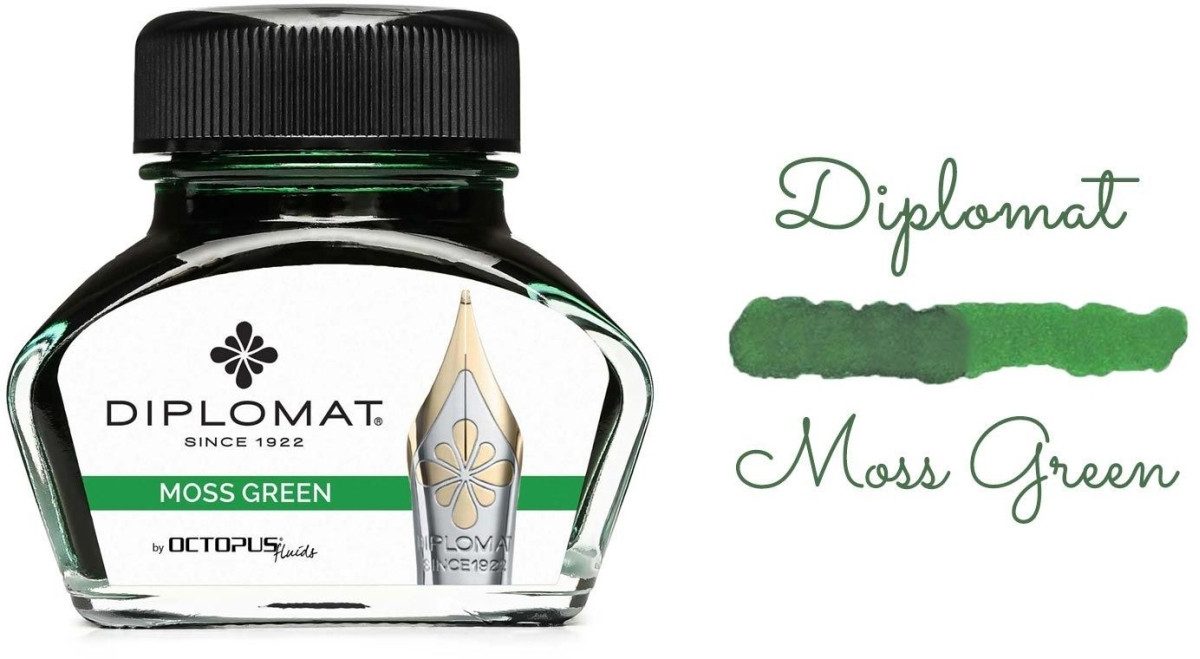 DIPLOMAT Füllhalter Tintenglas Moosgrün 30ml