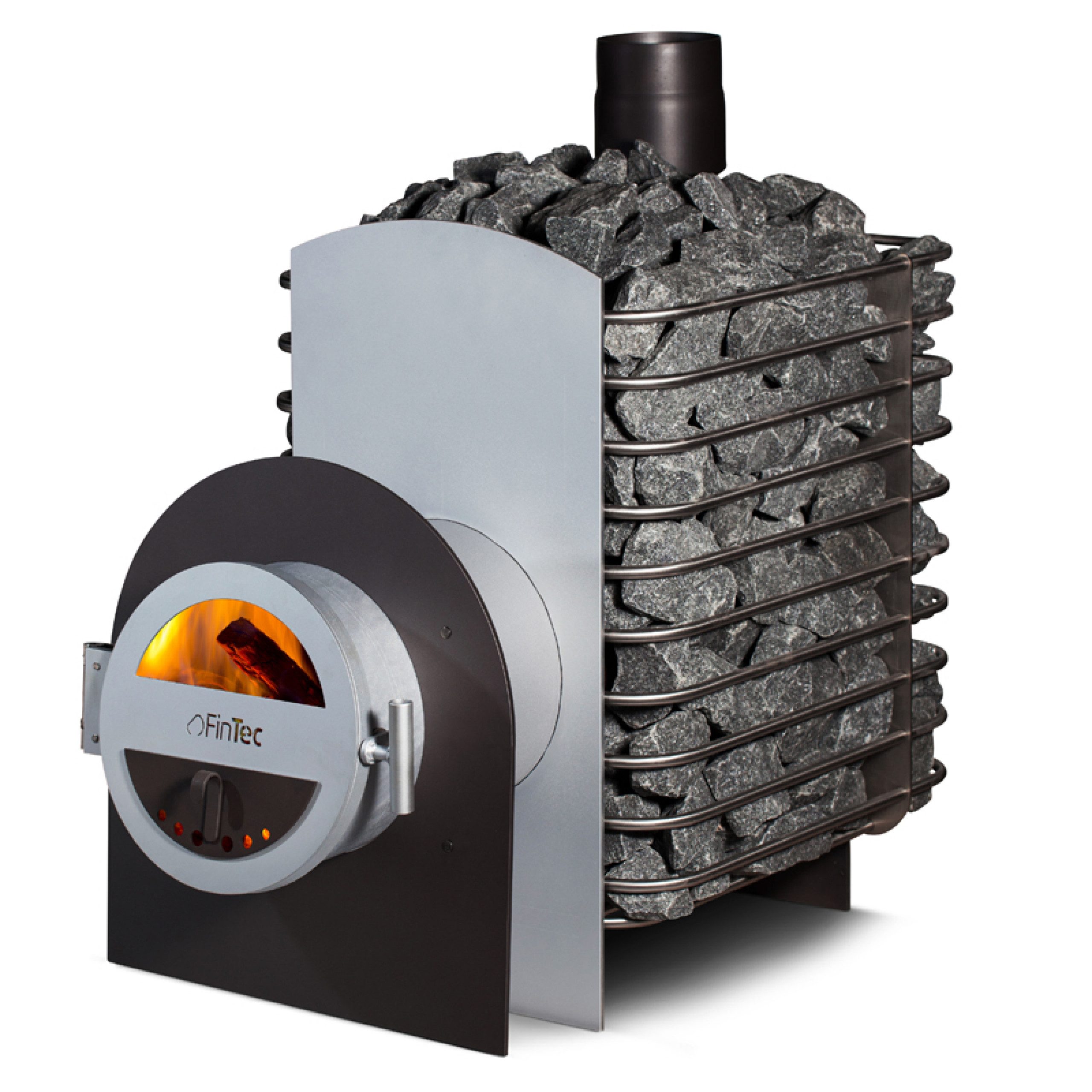 FinTec Saunaofen FinTec LORA Loko MH Holzofen mit Außenbefeuerung 14,6 kW Saunaofen