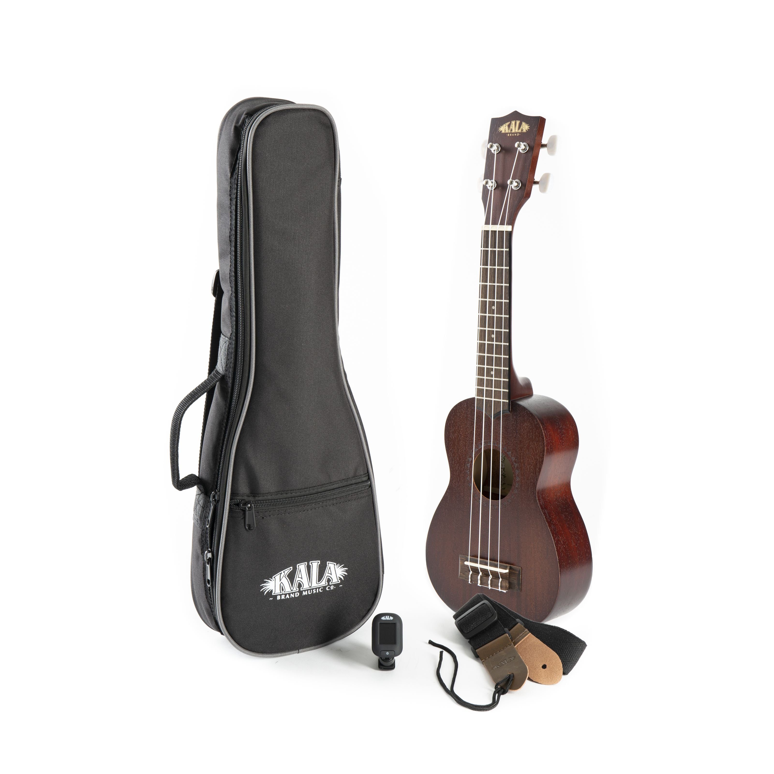 KALA Ukulele, Ukulelen, Sopran Ukulelen, KA-15-S-BNDL Satin Mahogany - Sopran Ukulele