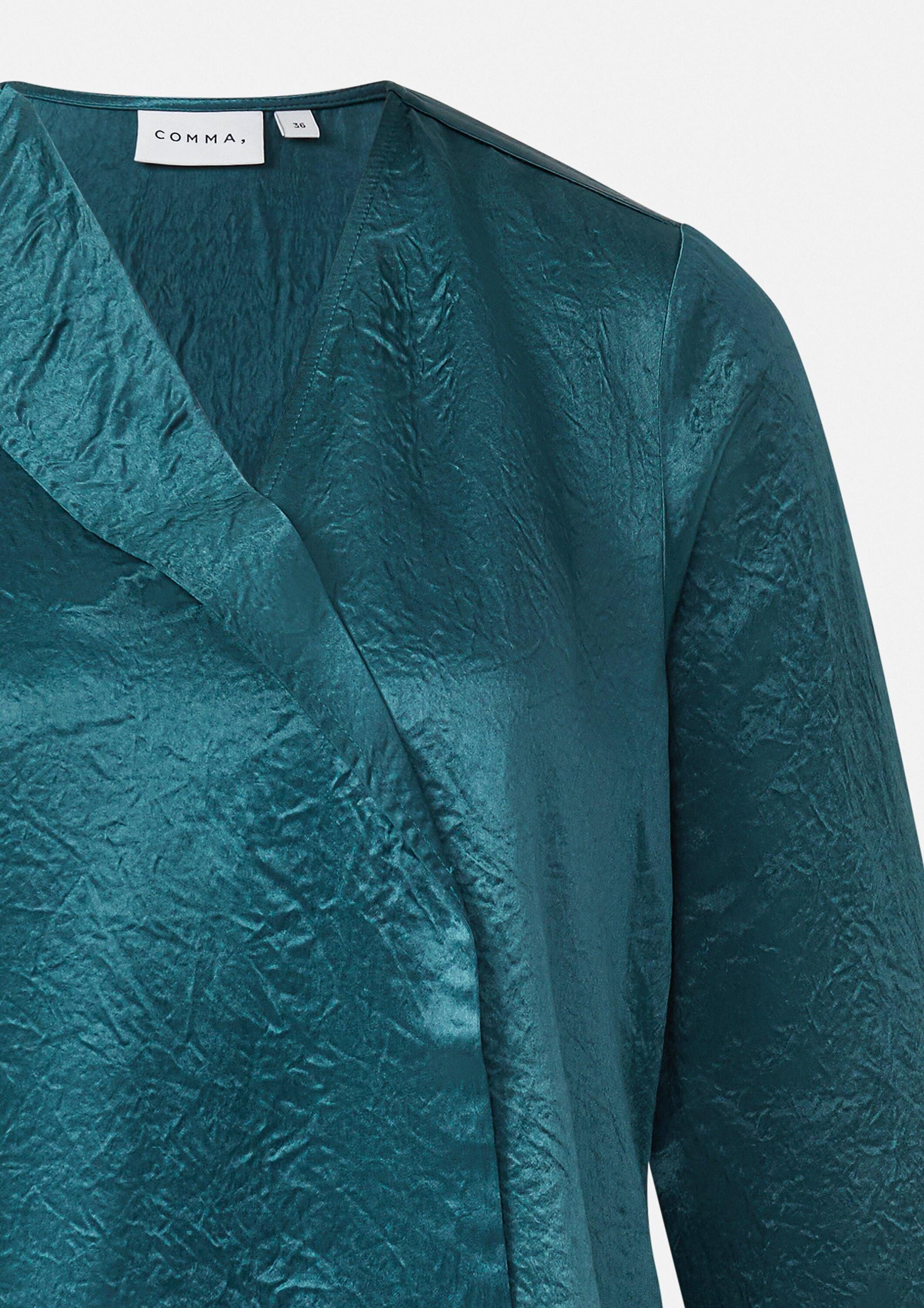 comma Langarmbluse Bluse Feminine Bluse mit raffinierten Details