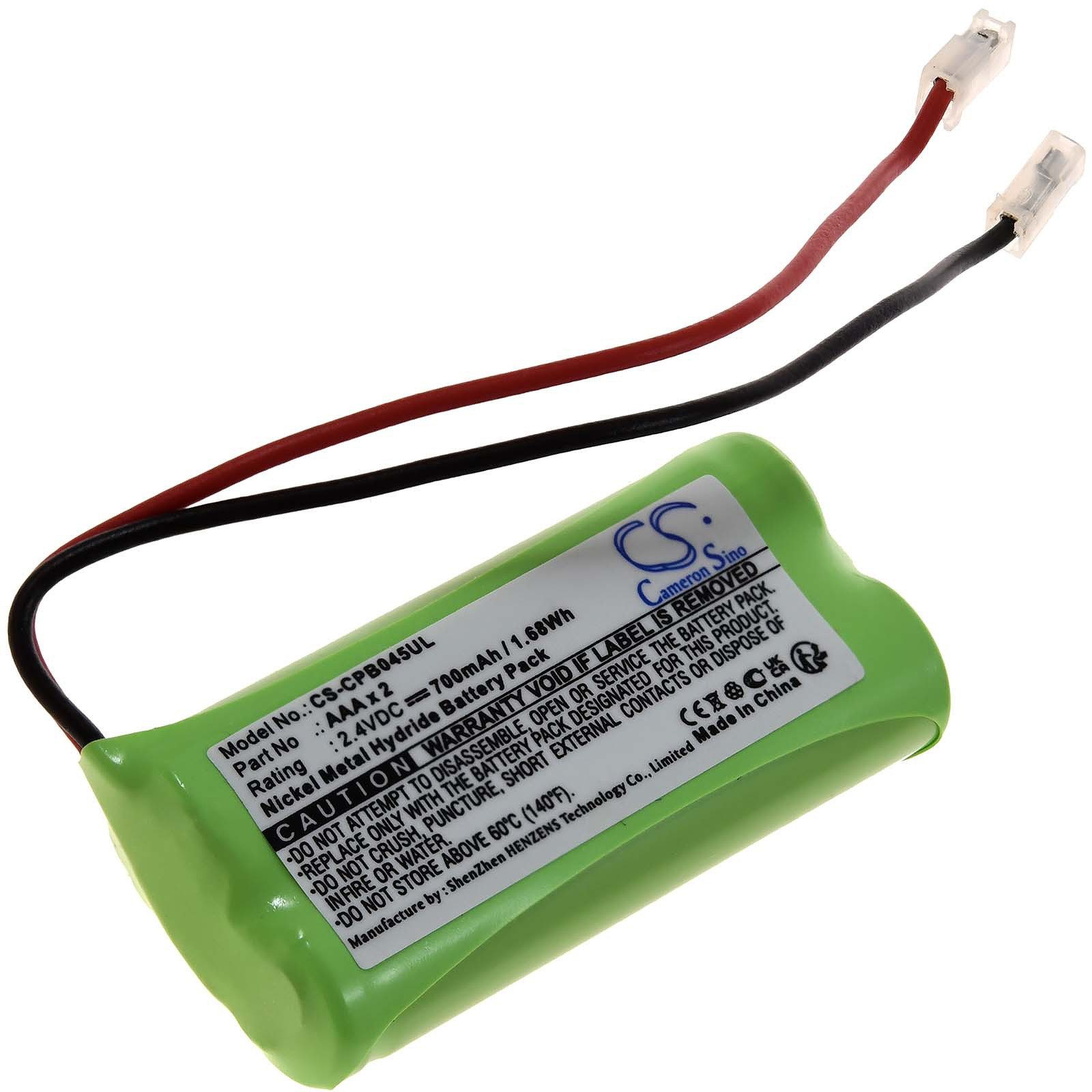 Powery Universal Akkupack mit 2xAAA Akku 700 mAh (2.4 V)