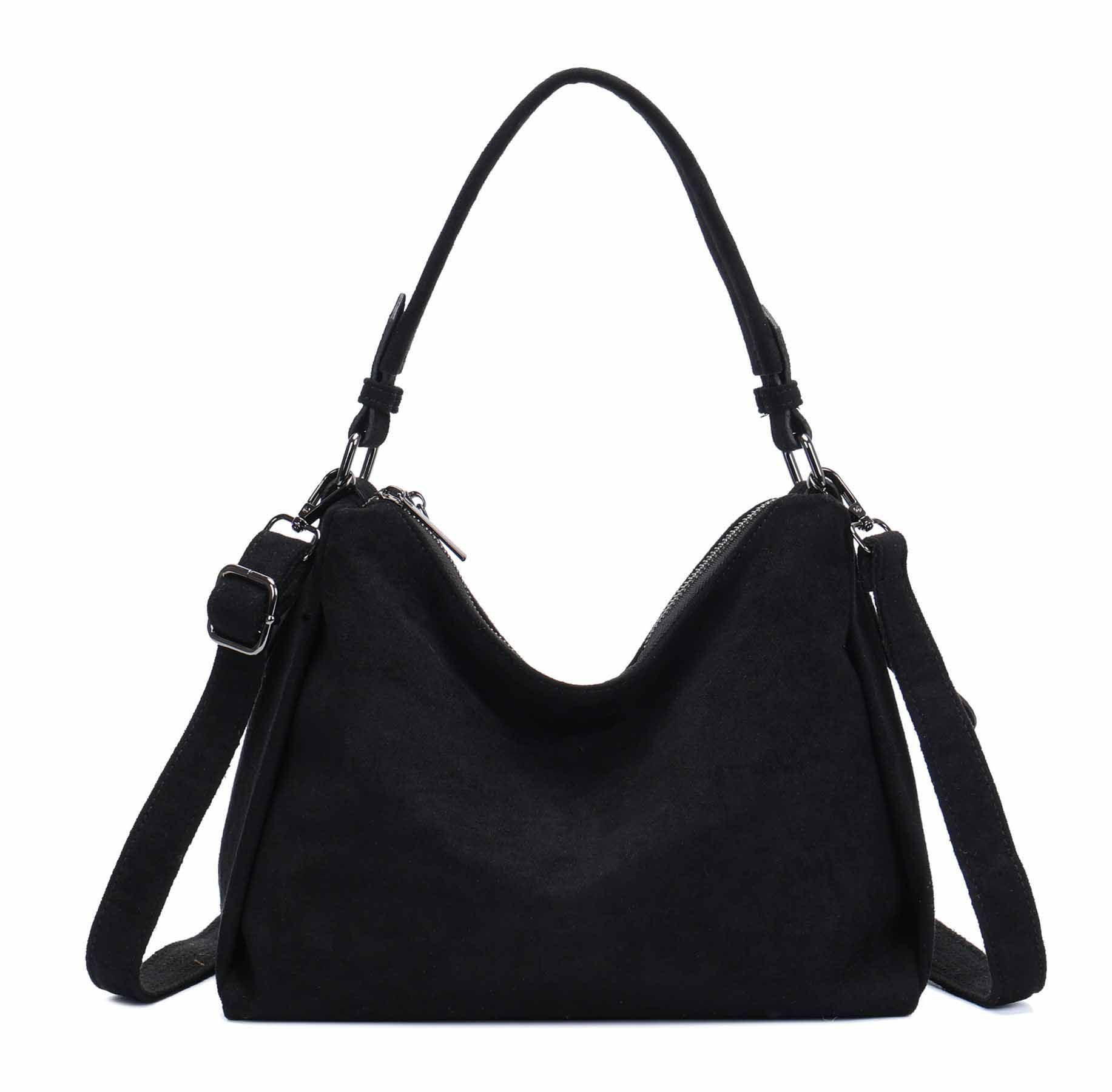 ITALYSHOP24 Schultertasche DAMEN TASCHE SHOPPER Umhängetasche Crossover Hobo Bag Leder Optik (Spar-Set: Tasche mit 2 Gürtel. Zusatz Stoffgurt/Umhängeband, mit Schultergurt), Henkeltasche Reisetasche Crossbag für Büro Freizeit Urlaub BodyBag