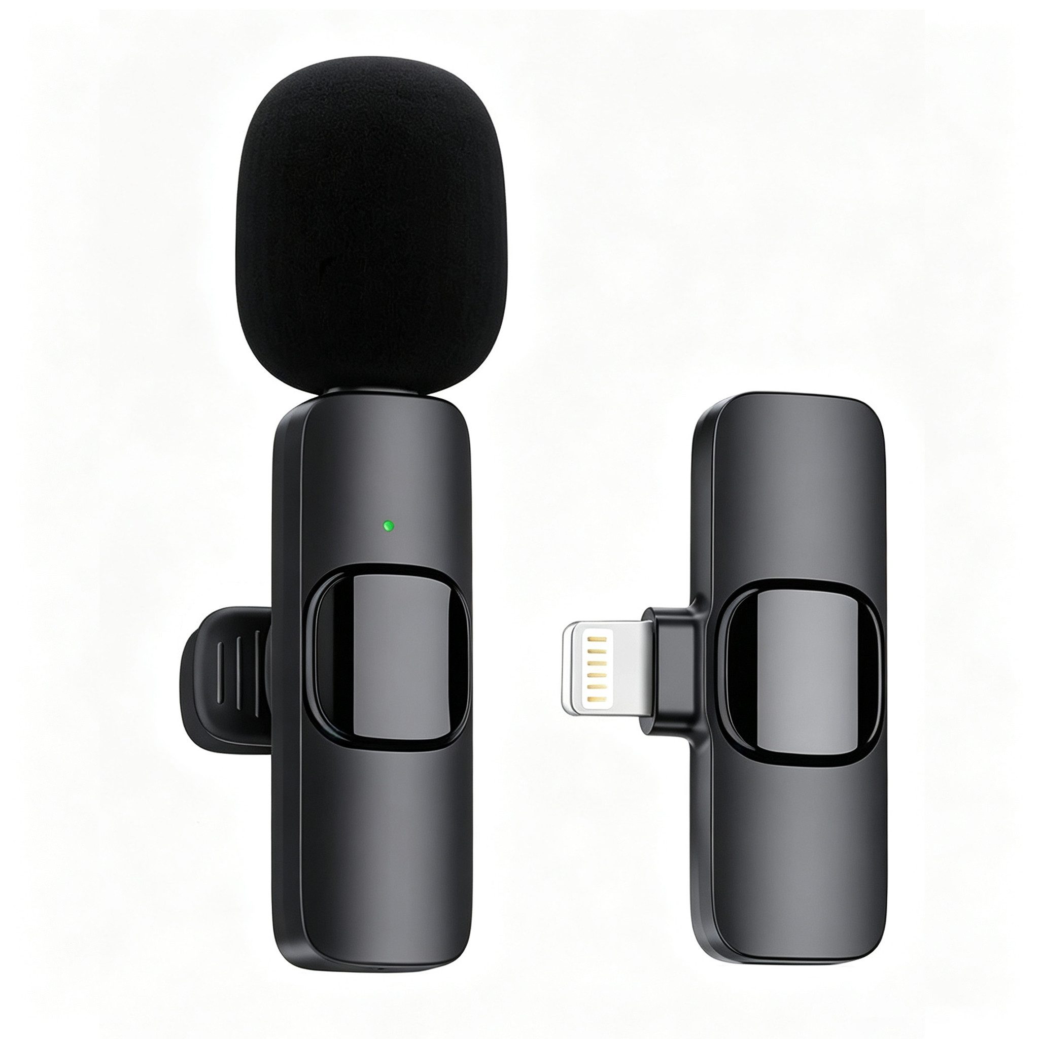 ibettertec Mikrofon Kabelloses Lavalier Mikrofon für ios Handy/iPhone/Computer/Kamera, 2,4-GHz-Funkübertragung, Geräuschunterdrückung, Plug & Play