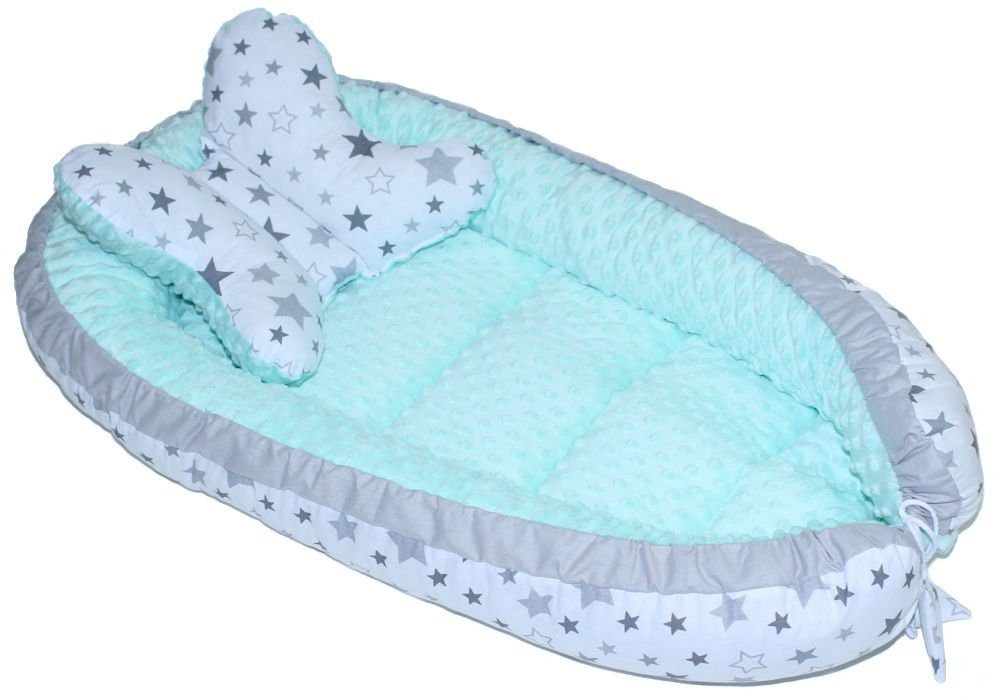 Primawela Bettnestchen Baby MINKY Nestchen Kokon Kuschelnest Kissen Decke Schmetterlingkissen