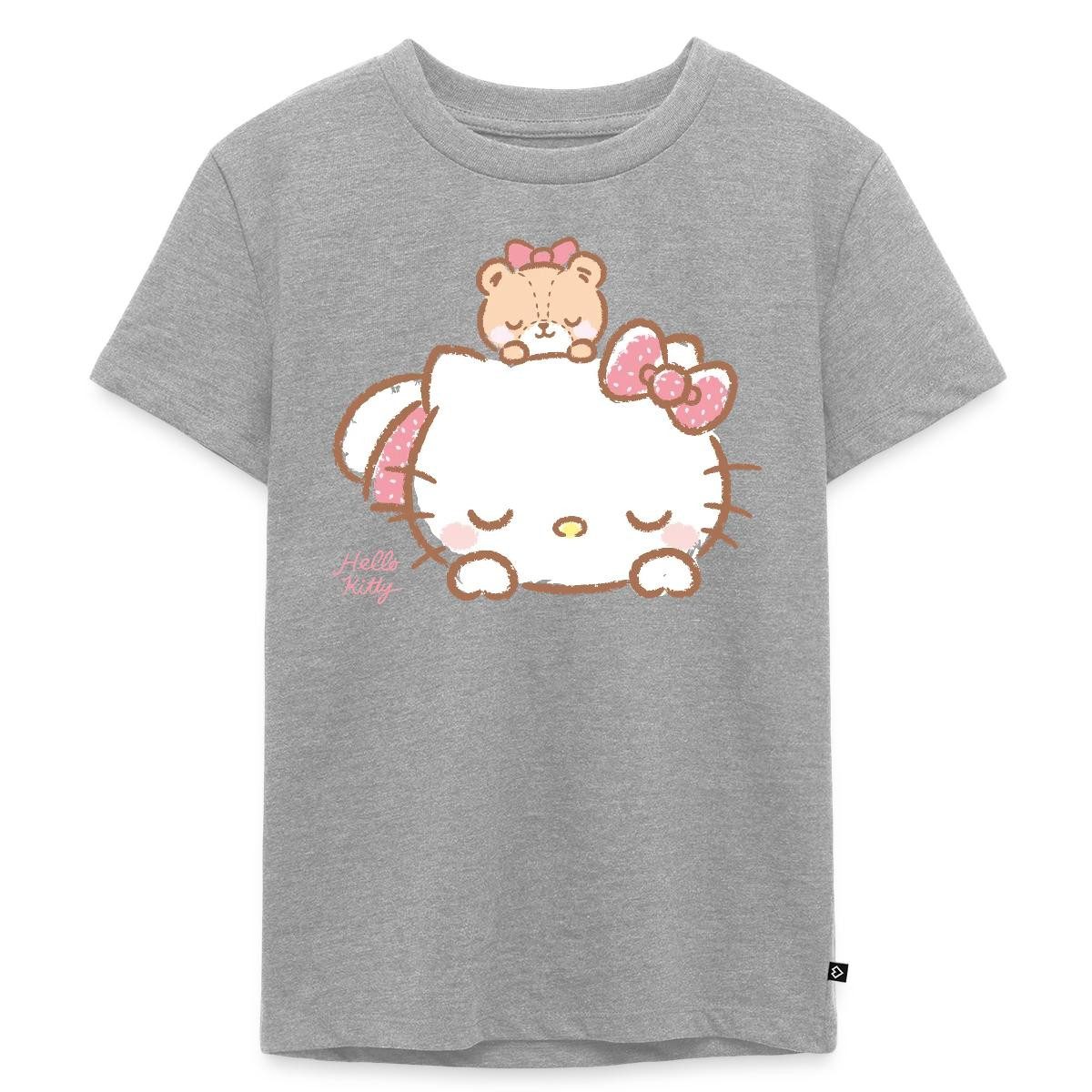 T-Shirt Hello Kitty Mit Teddy Auf Dem Rücken Kinder Premium T-Shirt