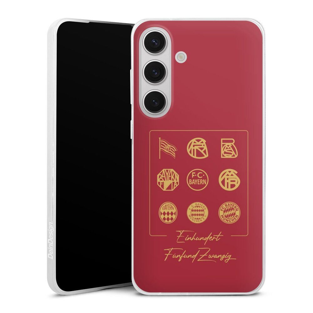 DeinDesign Handyhülle FC Bayern München FCB 125 Jahre Fanartikel FCB 125 Jahre, Samsung Galaxy S25+ Slim Case Silikon Hülle Ultra Dünn Schutzhülle