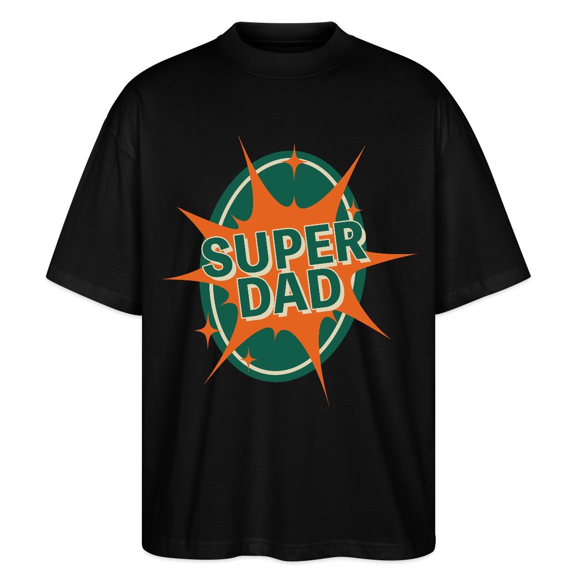 T-Shirt Super Dad Comic Style Heldenhaftes Vater Motiv Oversize Unisex T-Shirt