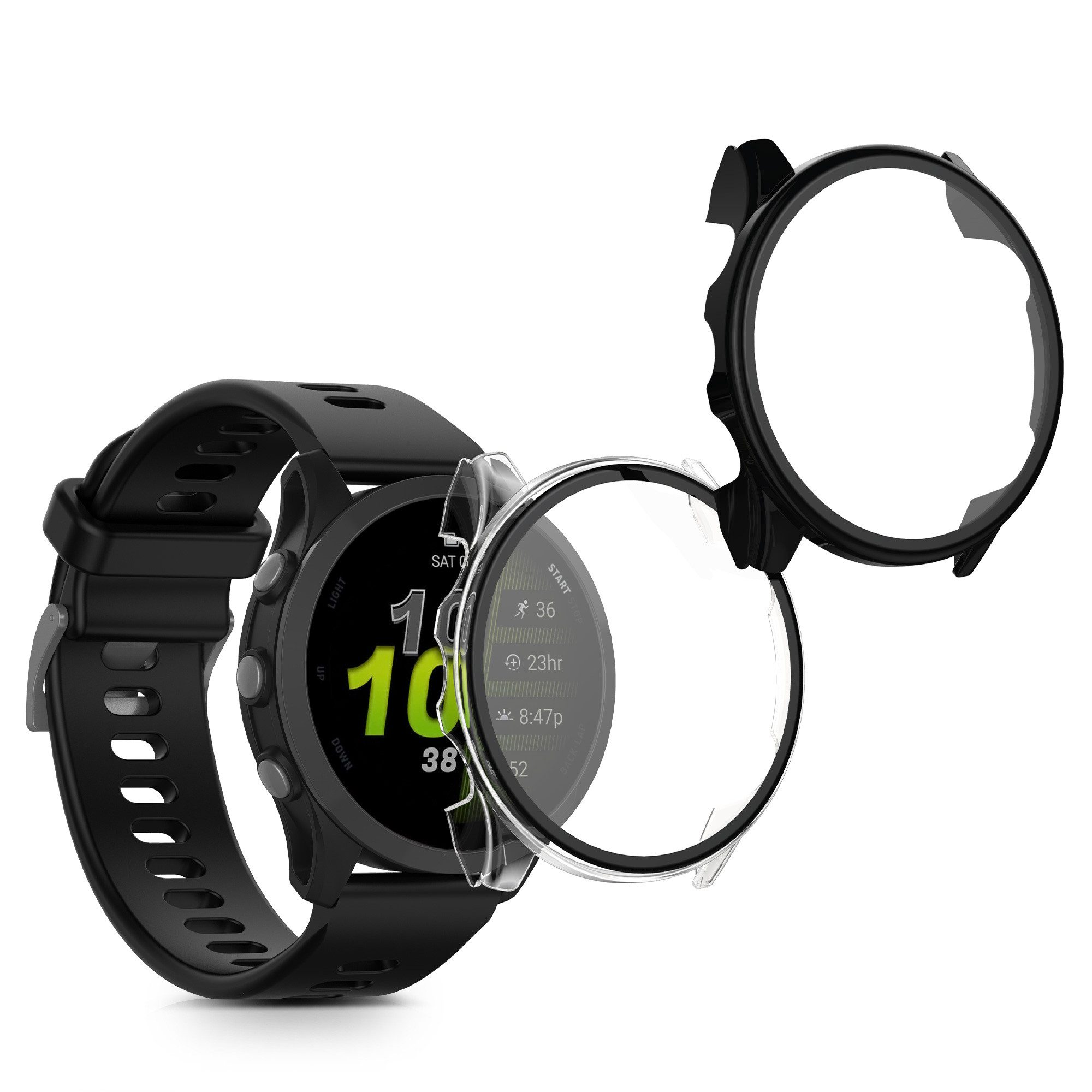 Smartwatch-Hülle 2x Hülle für Garmin Forerunner 970 47mm