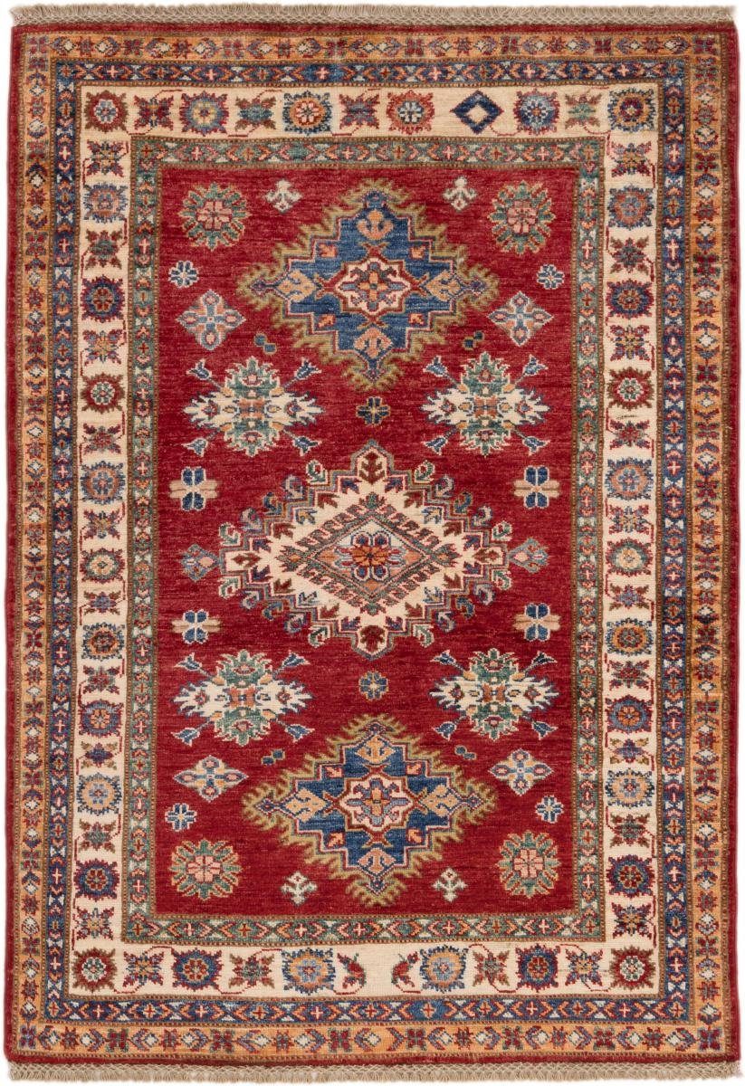 Orientteppich Super Kazak 103x147 Handgeknüpfter Orientteppich, Nain Trading, rechteckig, Höhe: 5 mm