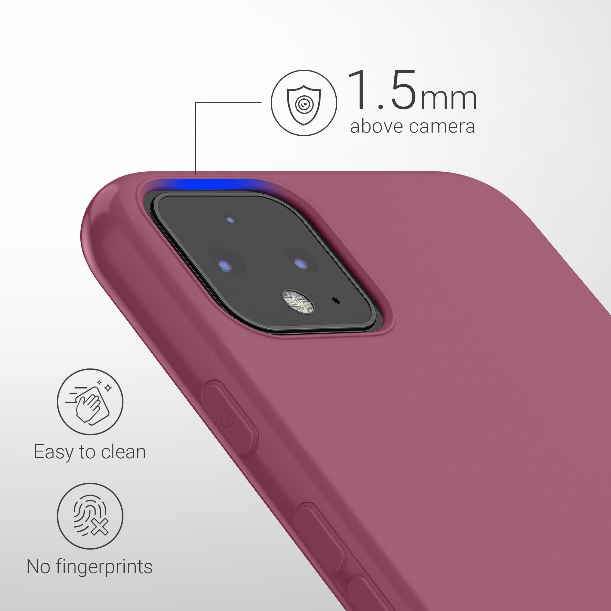 kwmobile Handyhülle Hülle für Google Pixel 4, Hülle Silikon - Soft Handyhülle - Handy Case Cover