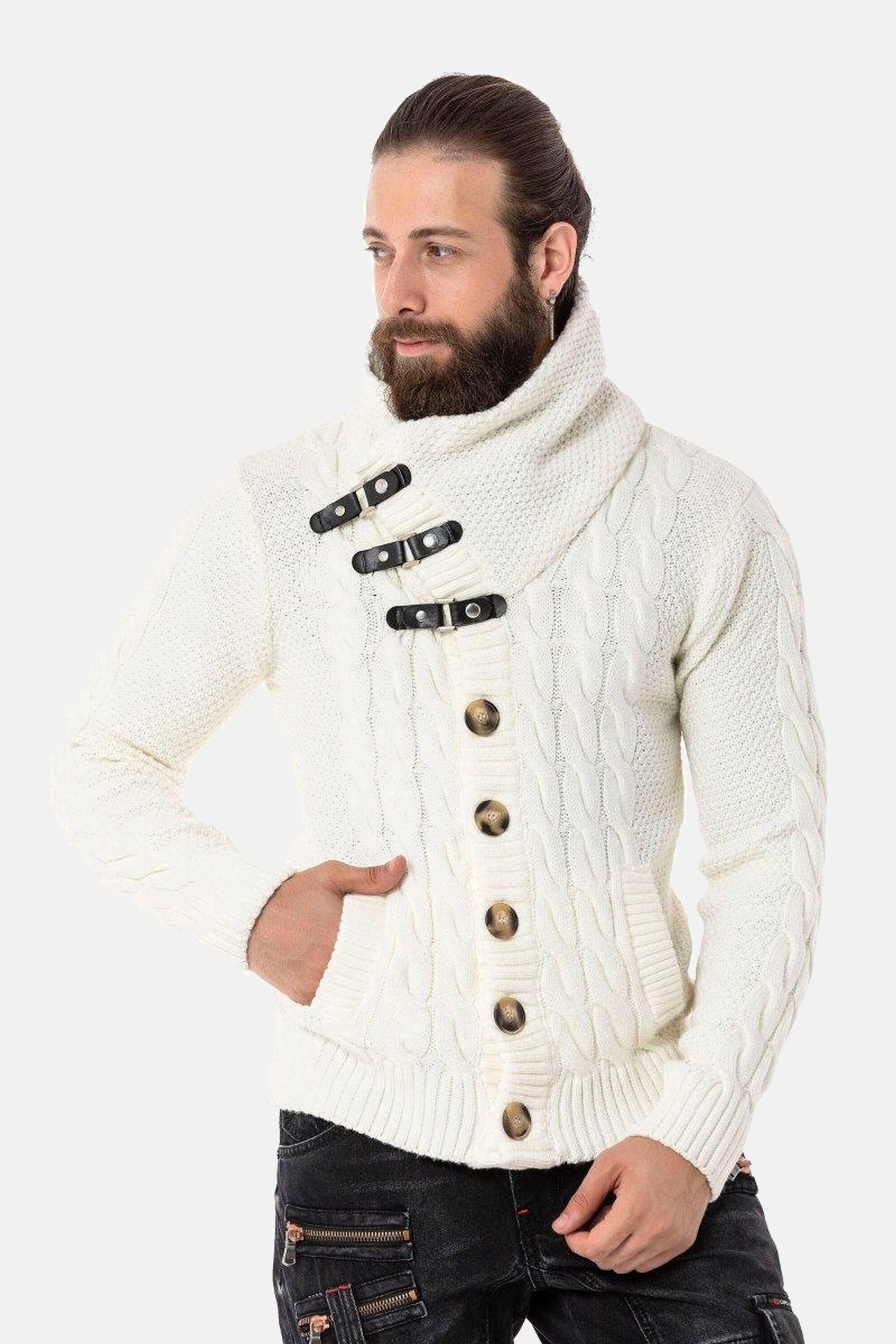 Cipo & Baxx Strickpullover Pullover (1-tlg) mit trendigem Schalkragen, CP26 günstig online kaufen