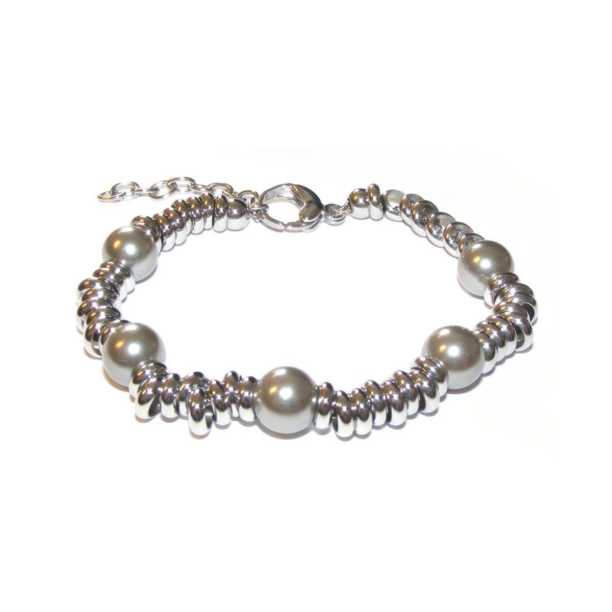 Vivance Perlenarmband "Twilight" Edelstahl Armband mit Muschelperlen, mit Muschelperlen