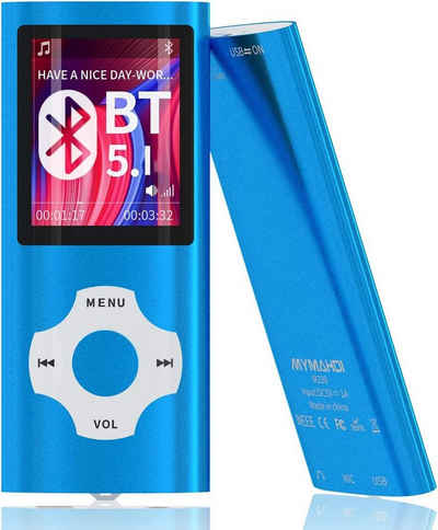 YUHRO 64 GB MP3-Player Bluetooth 5.1 verlustfreie Musik MP3-Player (Hi-Fi-Klangqualität unterstützt bis zu 100 % Mini-Design, Mit FM-Radio-Recorder, E-Book-Uhr-Browser)