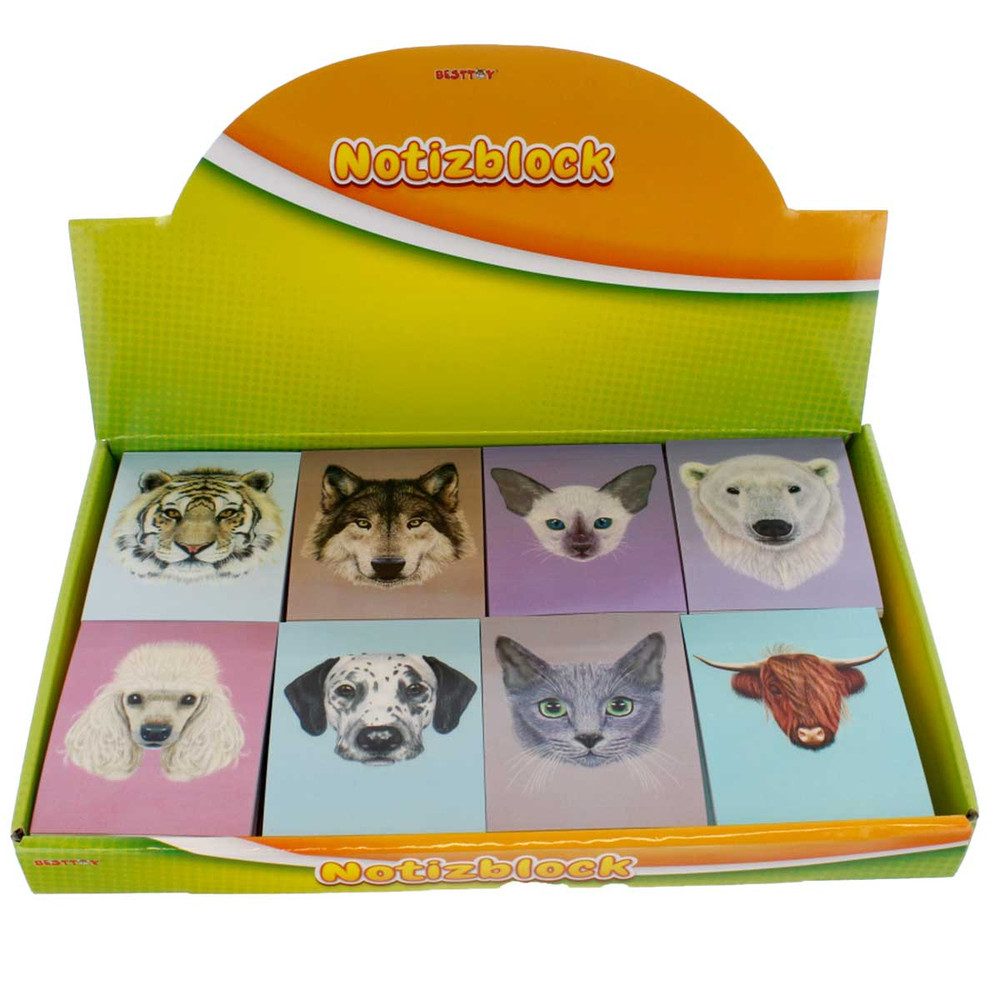 Besttoy Schulheft Besttoy - Mini Notizblock - Tiere - 1 Stück