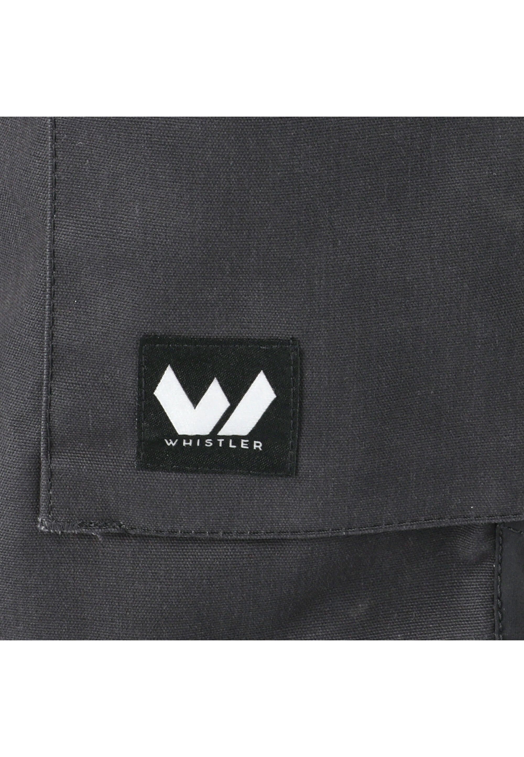 WHISTLER dunkelgrau-schwarz mit ROMMY Materialmix Shorts atmungsaktivem