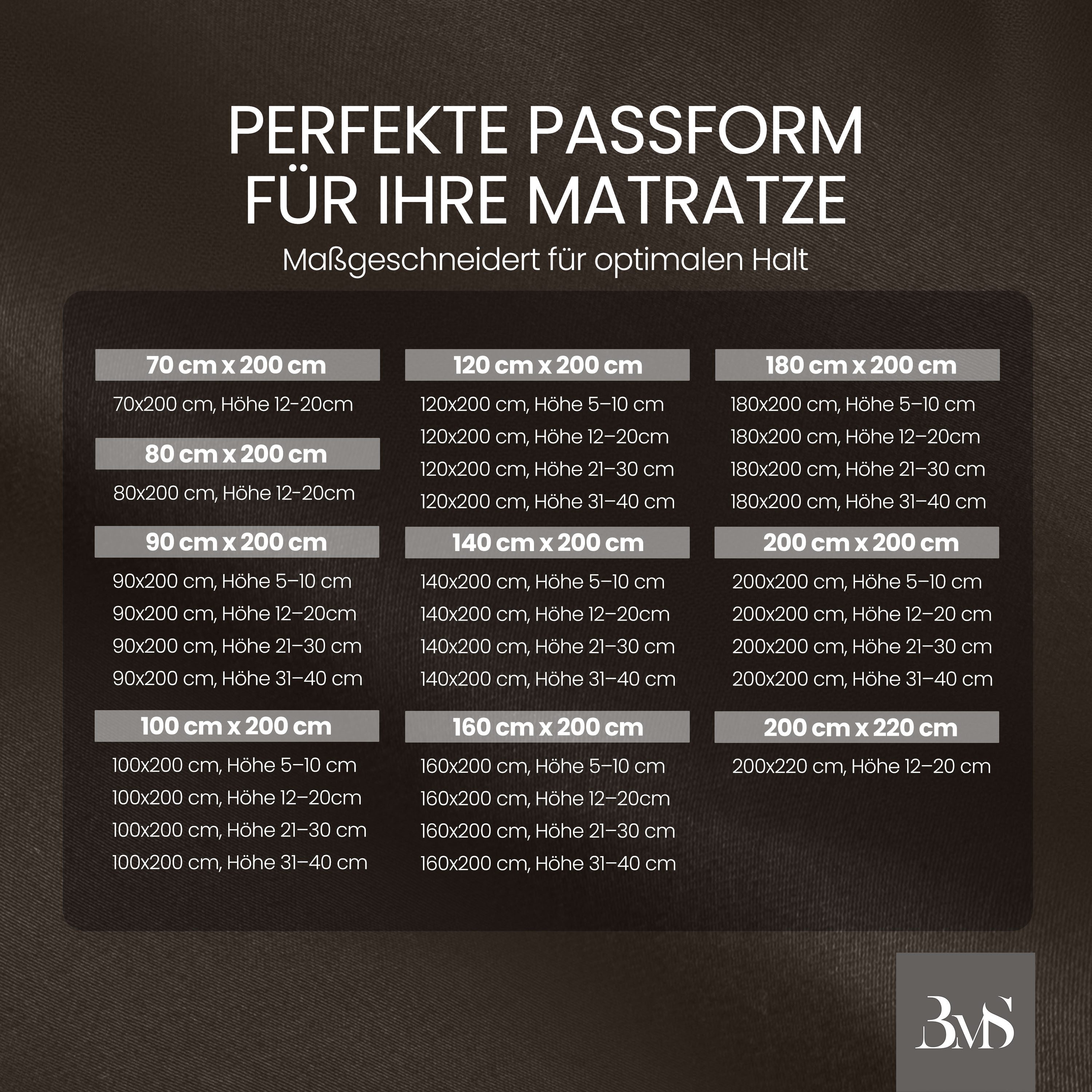 BETTWAESCHE-MIT-STIL Spannbettlaken Mako Satin Spannbettlaken, Matratzenhöhe 12-20 cm, Mako-Satin, Gummizug: rundum, (1 Stück) – Bild 5 von 5