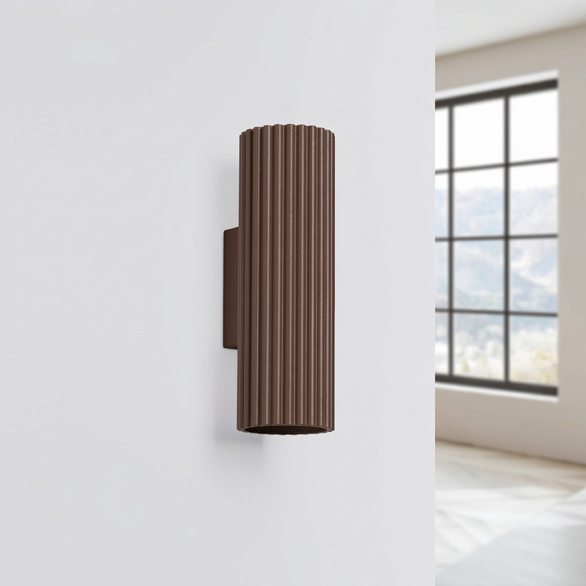 SOLLUX lighting Wandleuchte Wandleuchte KARBON 20 braun, Nicht enthalten