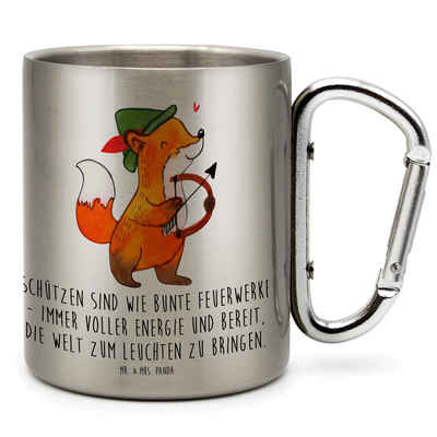 Mr. & Mrs. Panda Tasse Schütze Astrologie - Transparent - Geschenk, Becher, Camping, Edelsta, Edelstahl