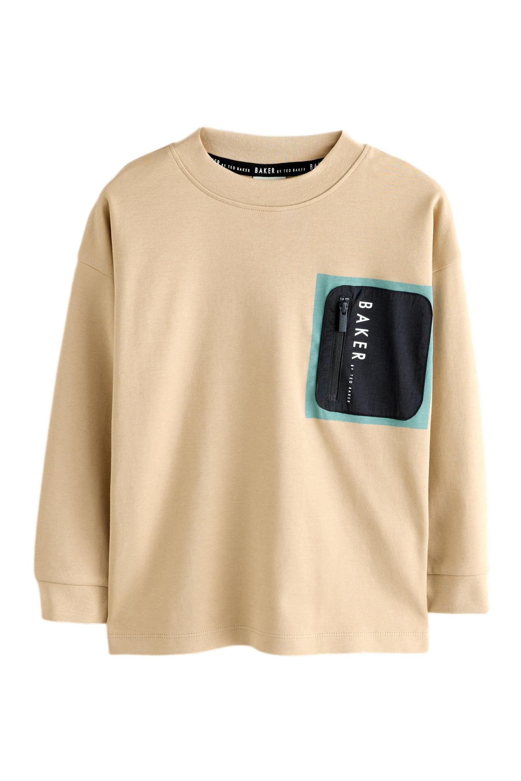 Baker by Ted Baker Langarmshirt Baker by Ted Baker Langarmshirt mit Tasche (1-tlg)
