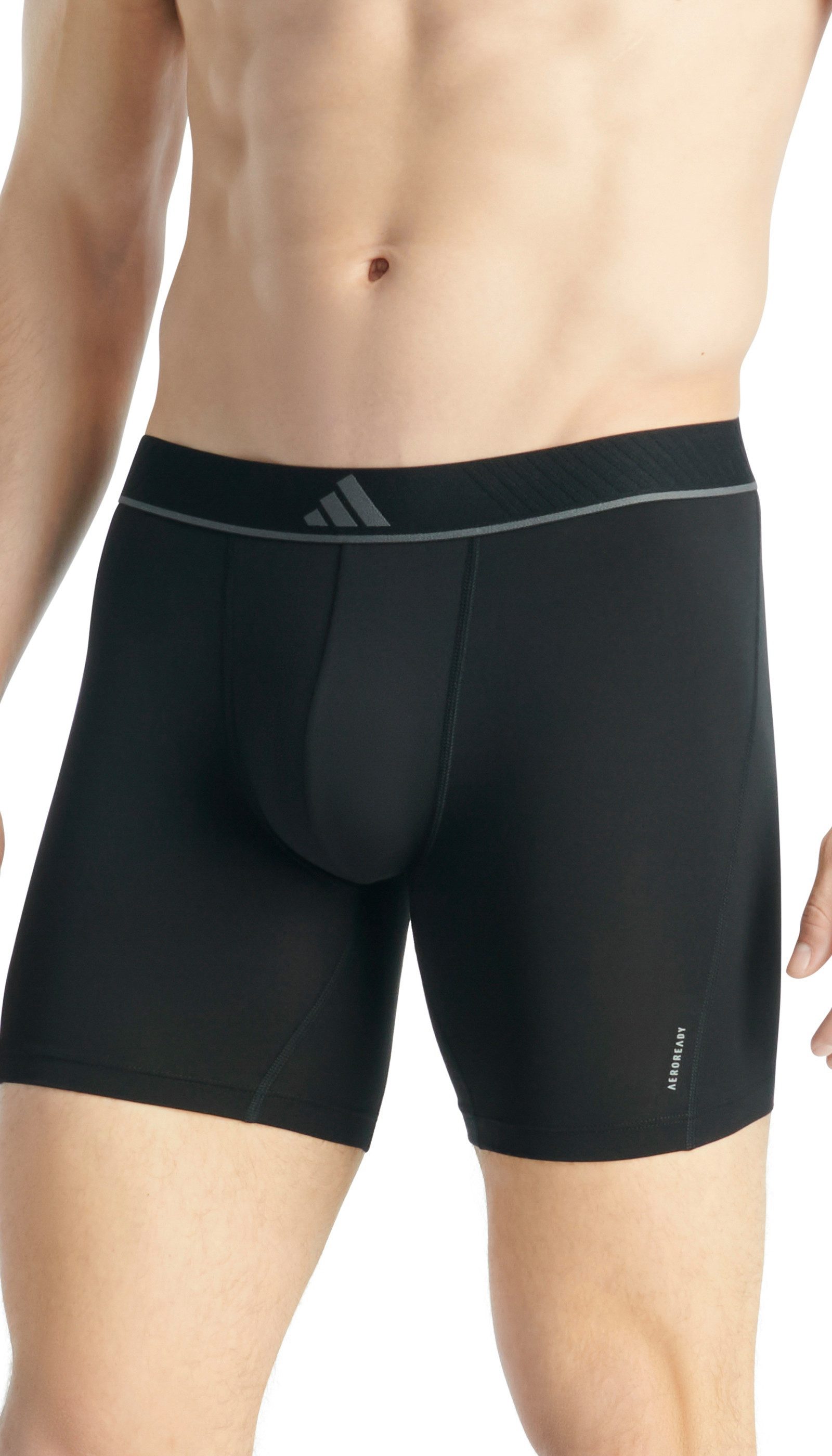 adidas Sportswear Boxer Active Micro Flex (3er Pack) Logo-Bund, elastisch, Mikrofaser, ohne Eingriff