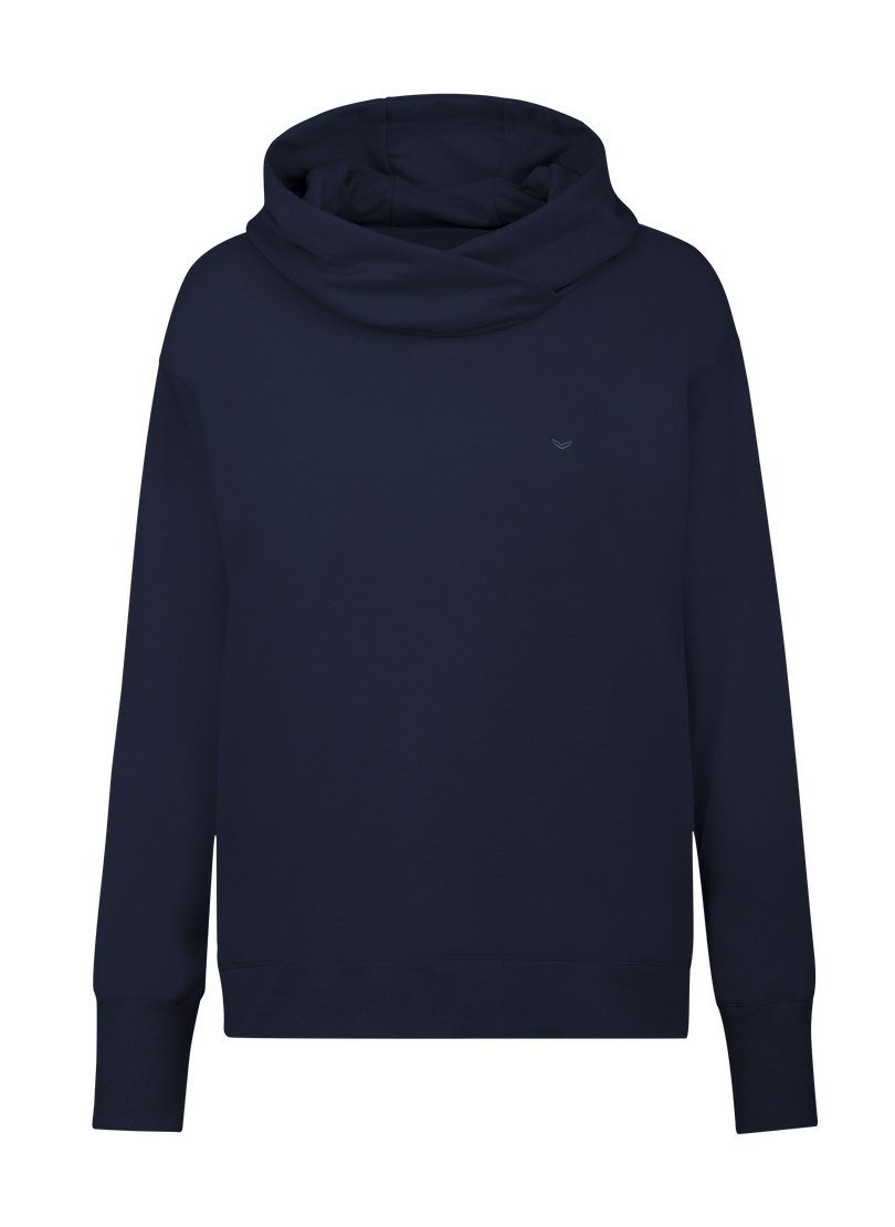 navy Trigema Sweat-Qualität Sweatshirt in Hoodie TRIGEMA leichter