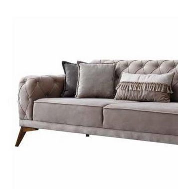 JVmoebel 3-Sitzer Sofa 3 Sitzer Grau Freizeit Gepolstert für Wohnzimmer Bequemes Sofa, 1 Teile, Made in Europa