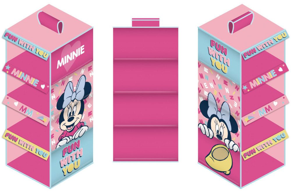 Disney Aufbewahrungsbox Disney Minnie Hängender Kleiderschrank-Organizer 4 Abschnitte