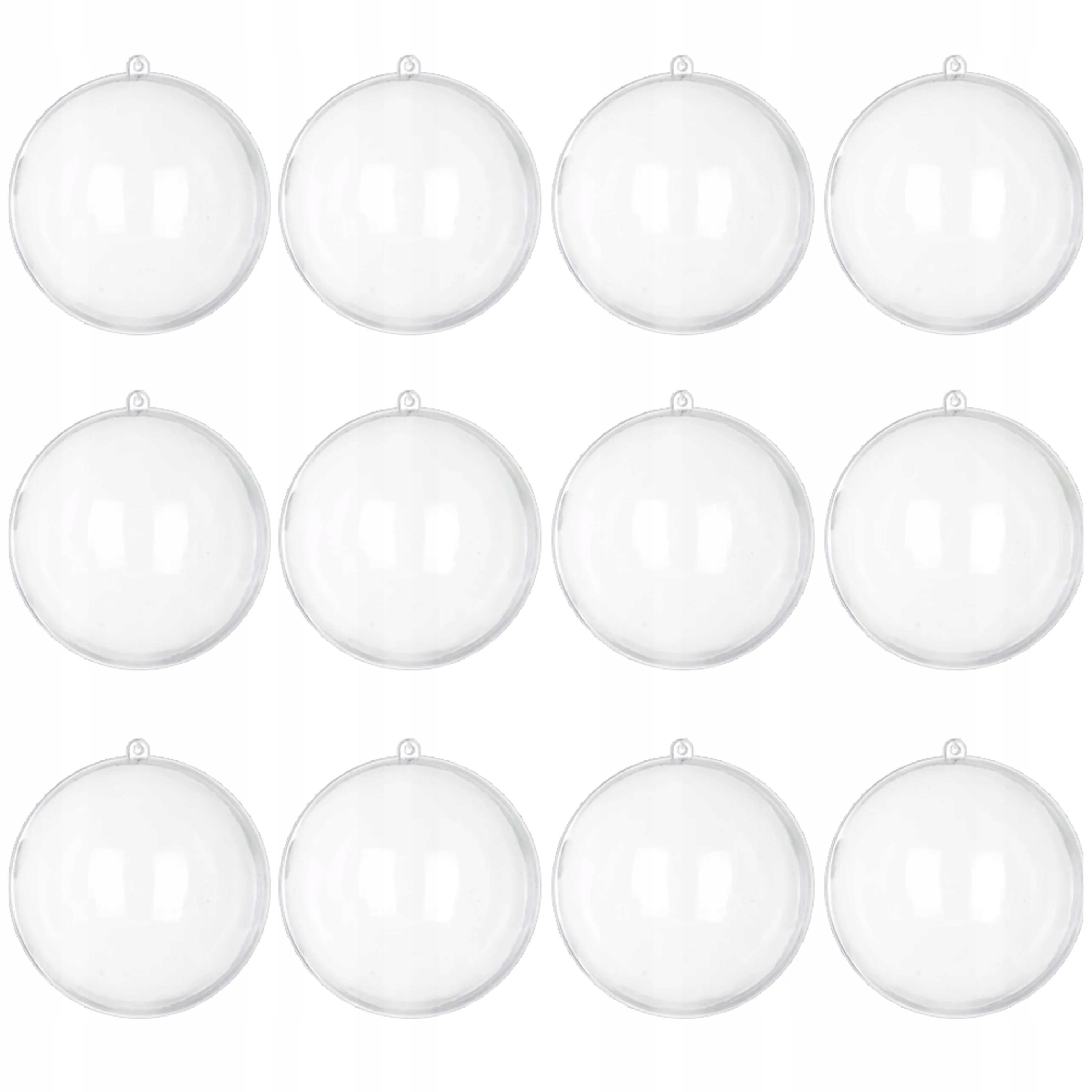 ARTEMIS Kreativset Acrylkugeln 8 cm transparent 12 Stück Kunststoff Weihnachtskugeln, (1-tlg)