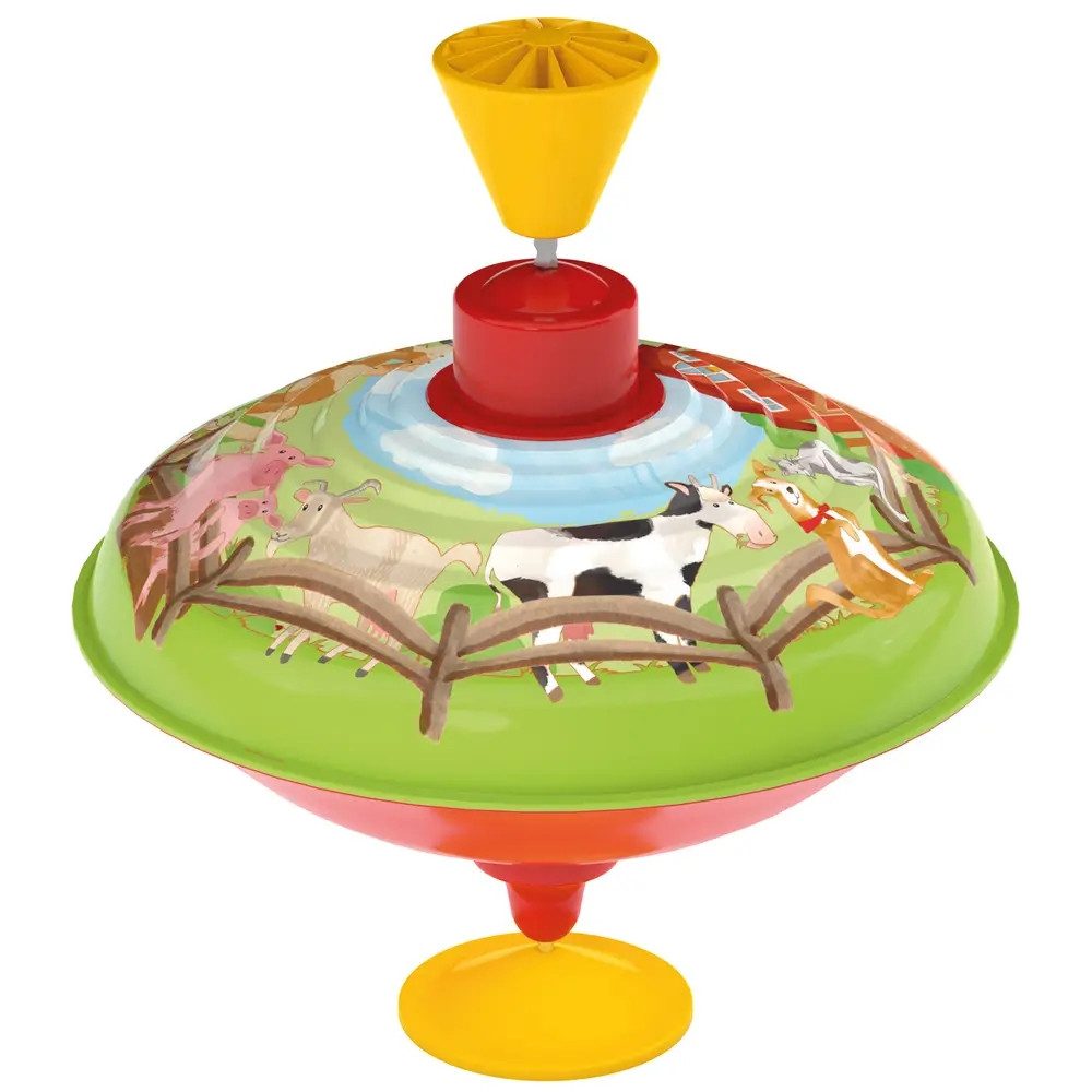 SIMM Spielwaren Brummkreisel Bolz by LENA® Brummkreisel 16 cm Bauernhof, Schaukarton