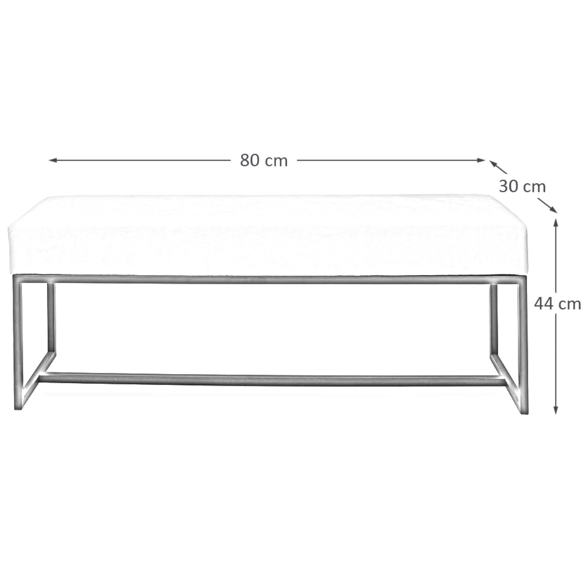 Beautysofa Polsterbank ACHEN Stilvolle Sitzbank aus Velours (verschiedene Größen, Metallbeine)