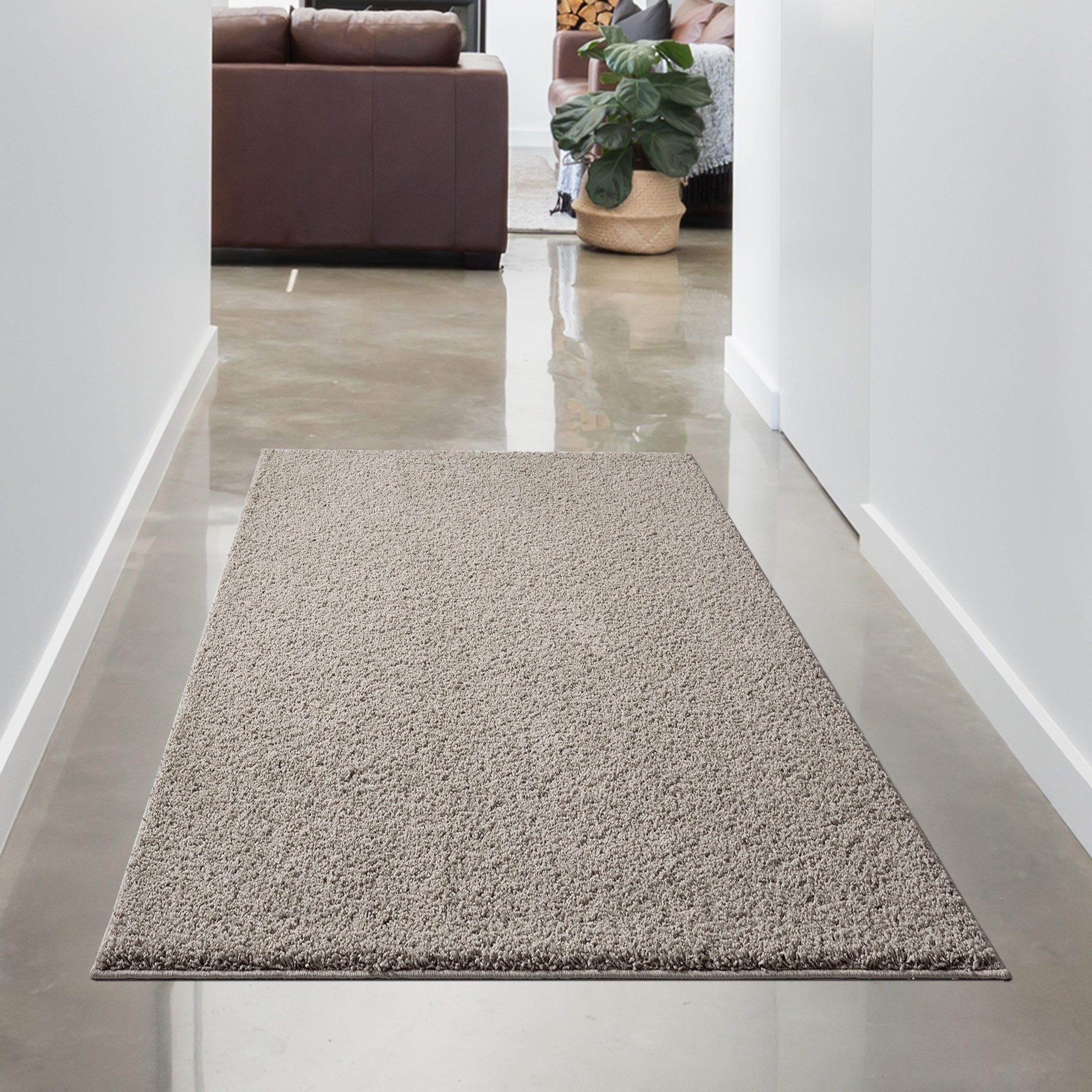 Höhe: Wohnzimmer warm Teppich Teppich rechteckig, 30 mm in • flauschig Carpetia, sand,